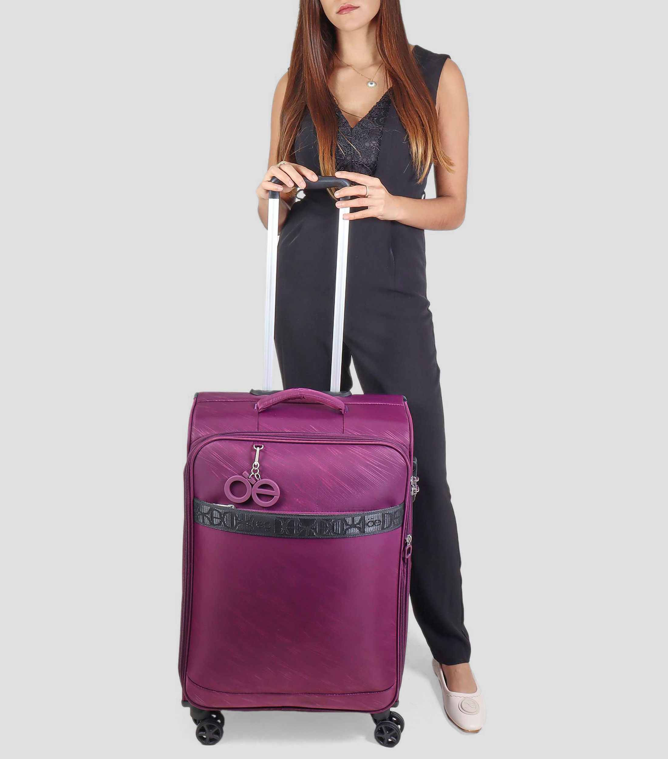 Maleta de viaje 20 kg morada