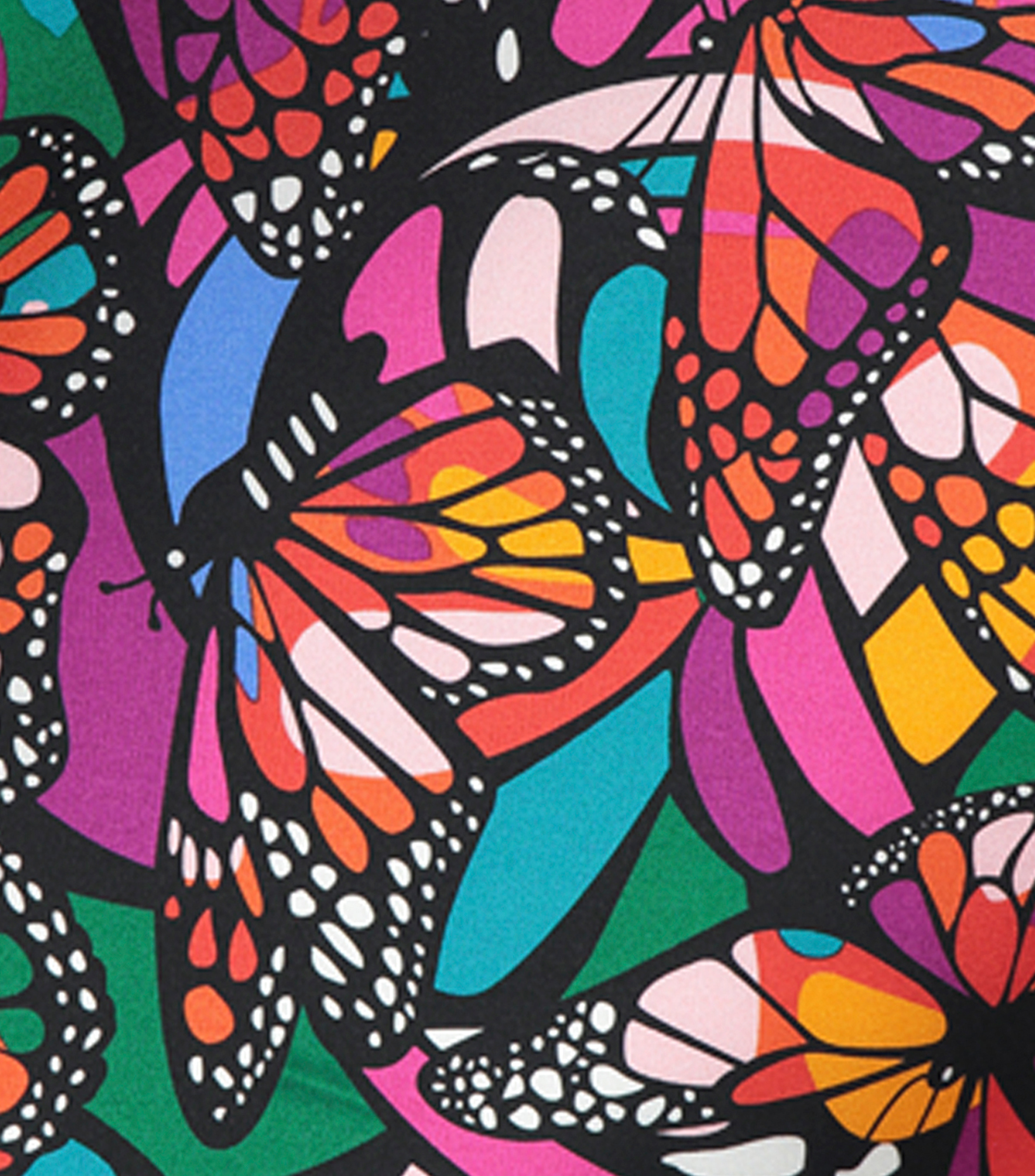 Mascada multicolor con mariposas Mujer