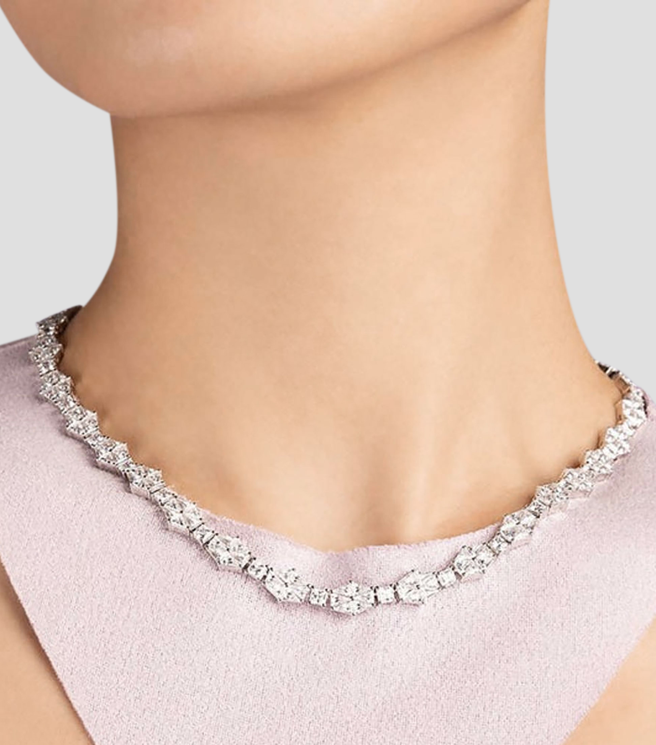 Gargantilla en plata Printemps con circonitas Mujer