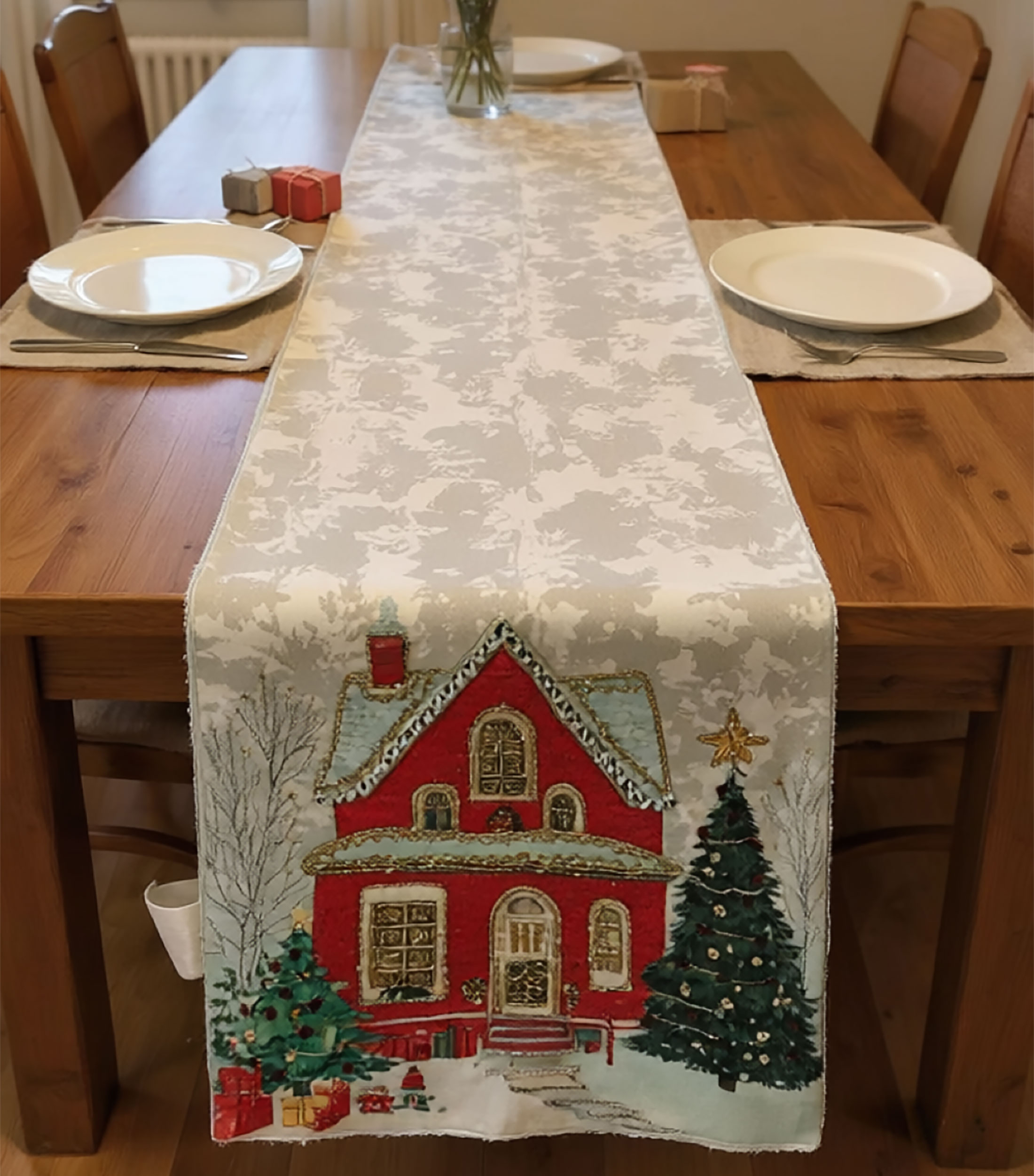 Camino de Mesa Navideño Casa