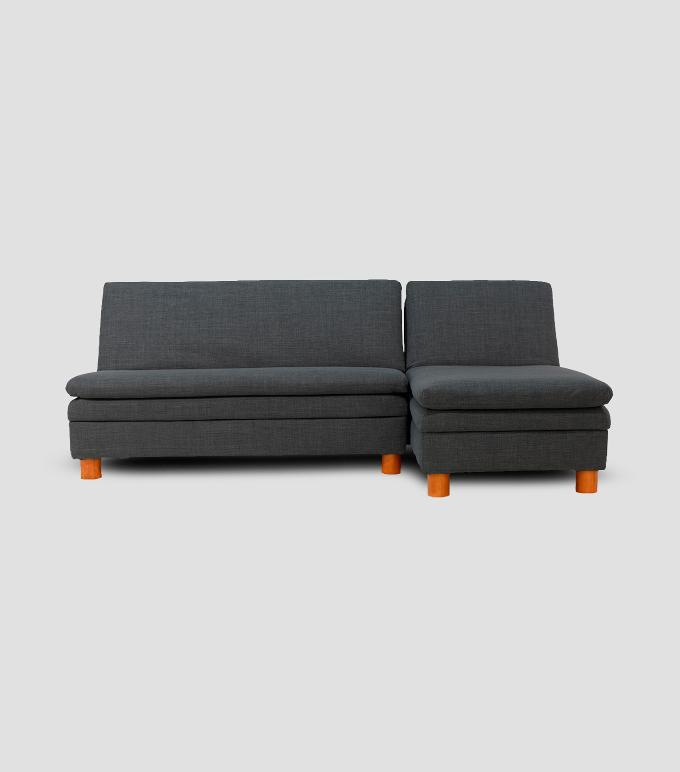 Sofá Cama con mesa auxiliar en tela gris granito