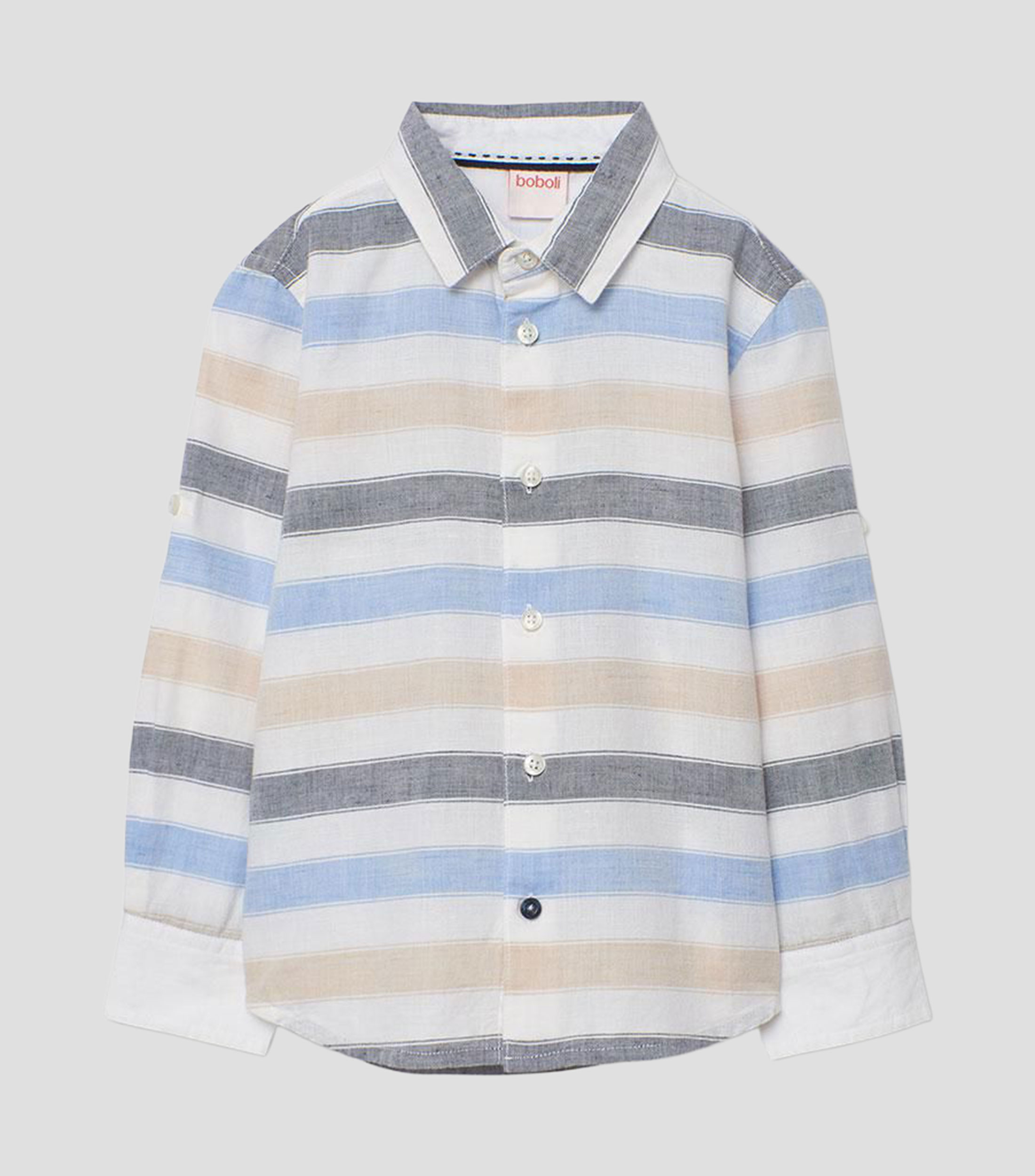 Camisa a rayas manga larga Niño