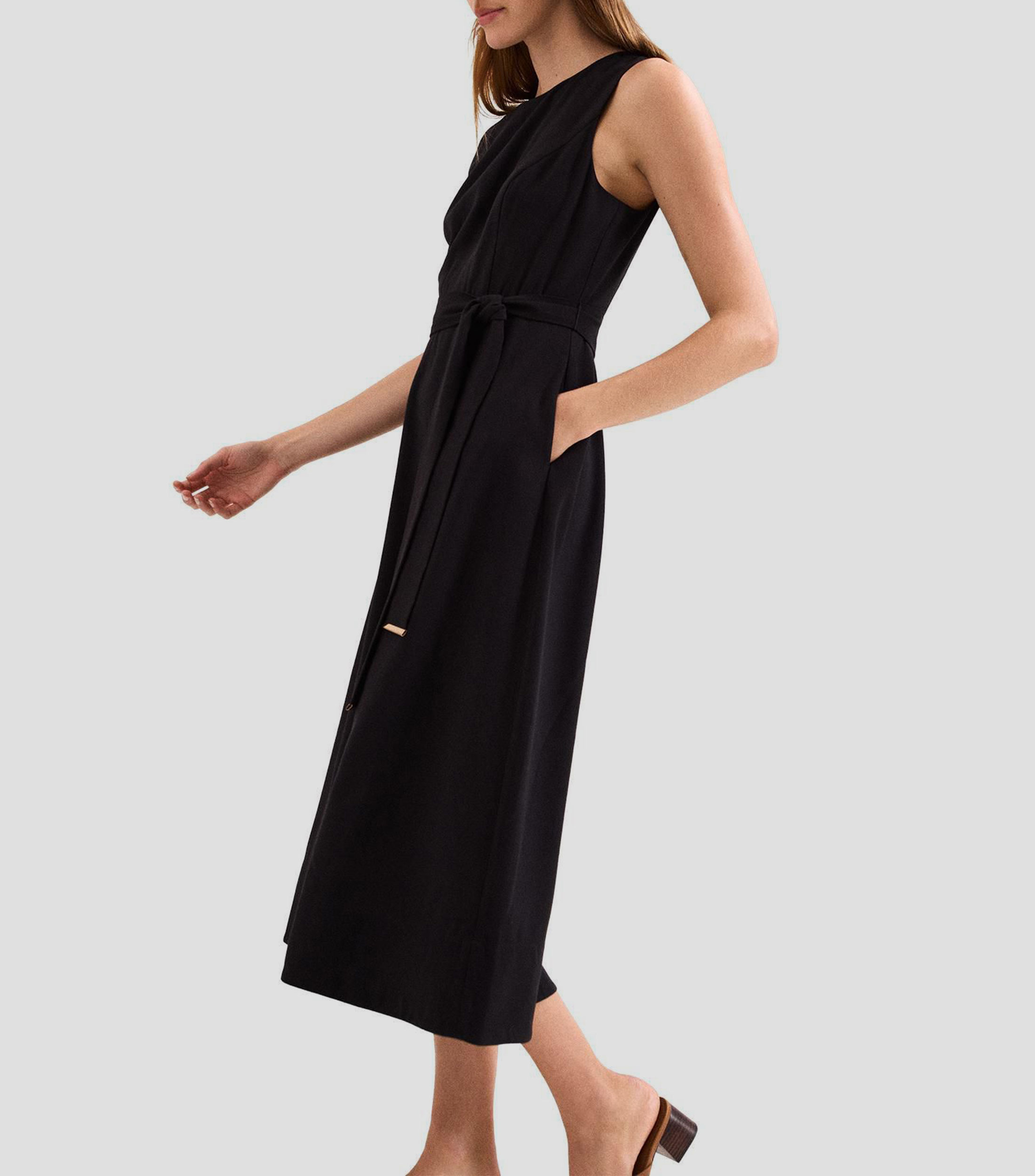 Vestido midi liso Marta Mujer