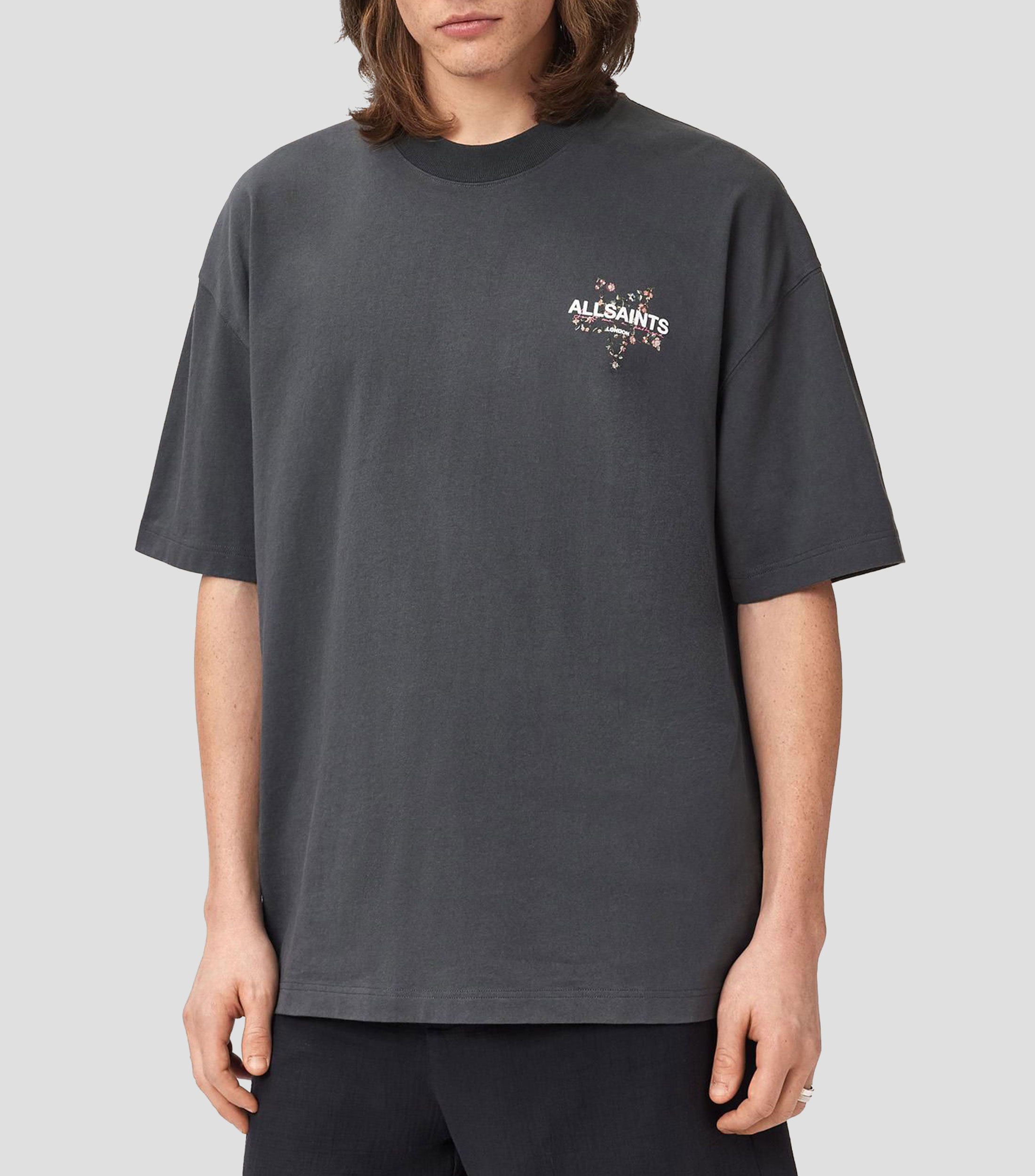Playera cuello redondo manga corta estampada Hombre