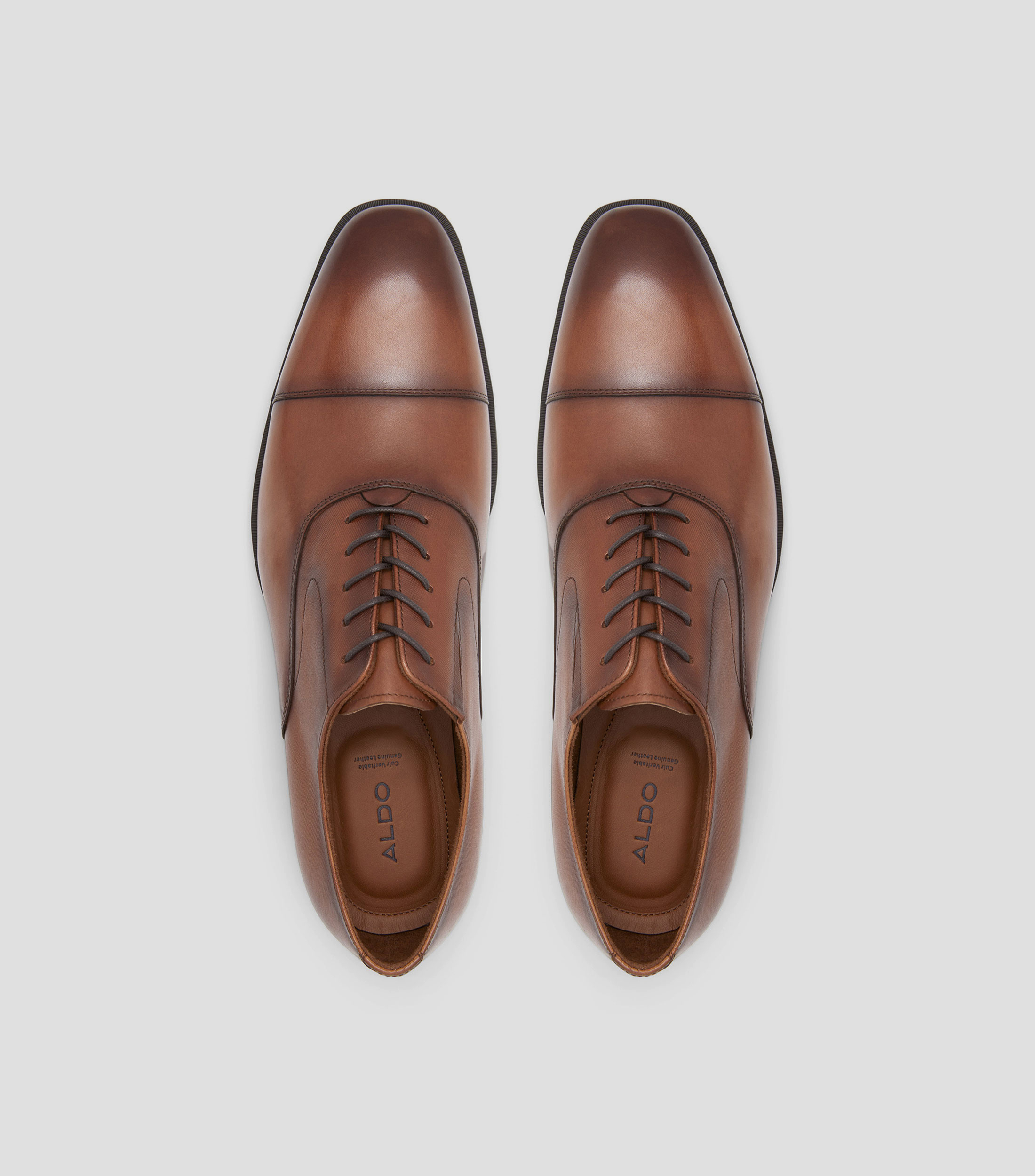Zapatos de Vestir Derby Cafés en Piel Hombre