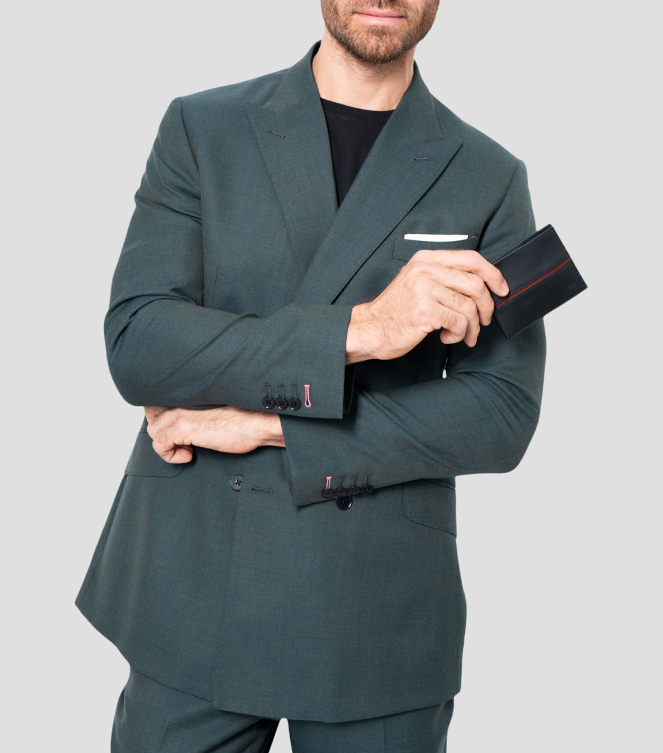 Cartera Bifold lisa Hombre
