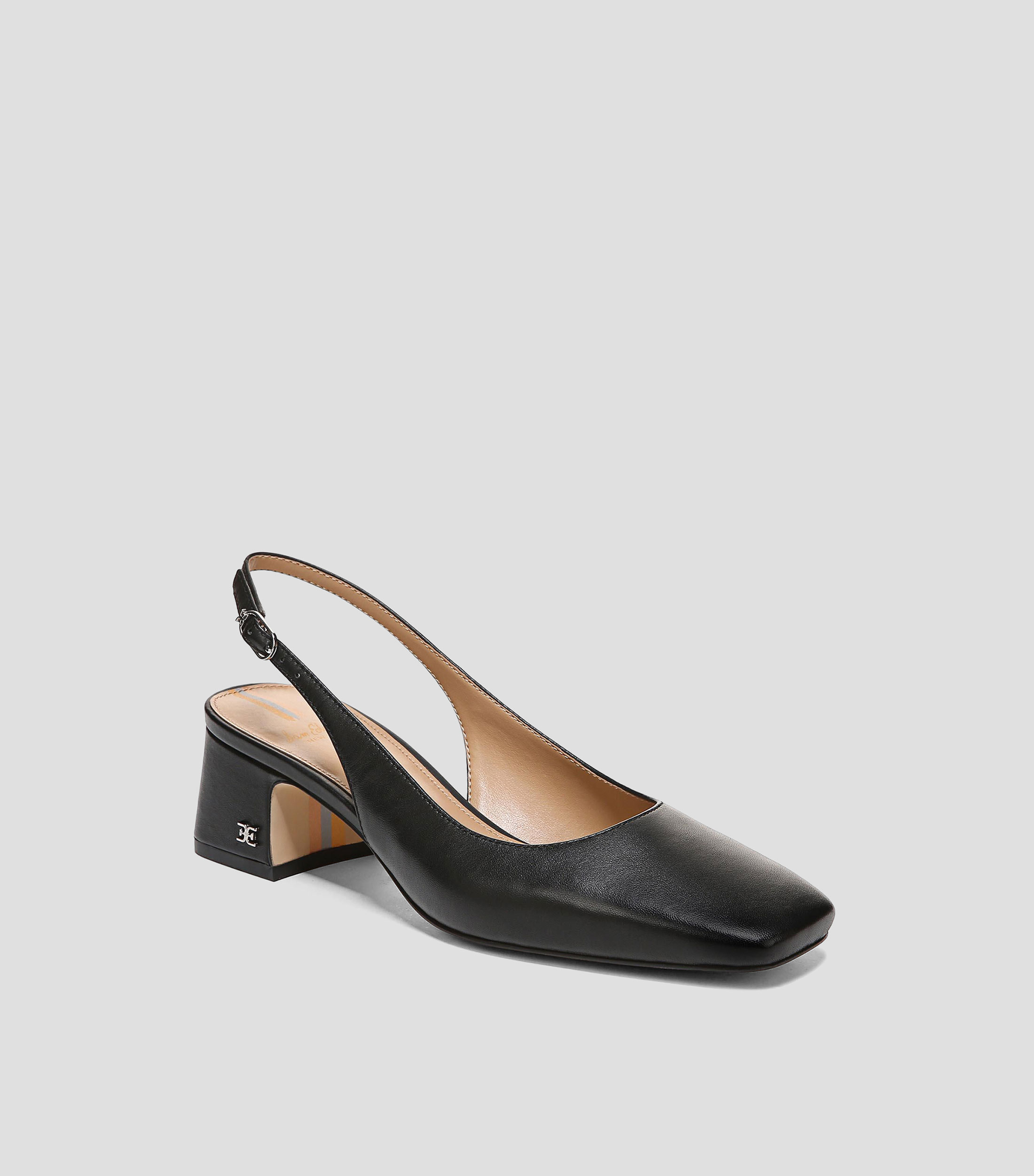 Zapatillas con tacón bajo cuadrado Mujer