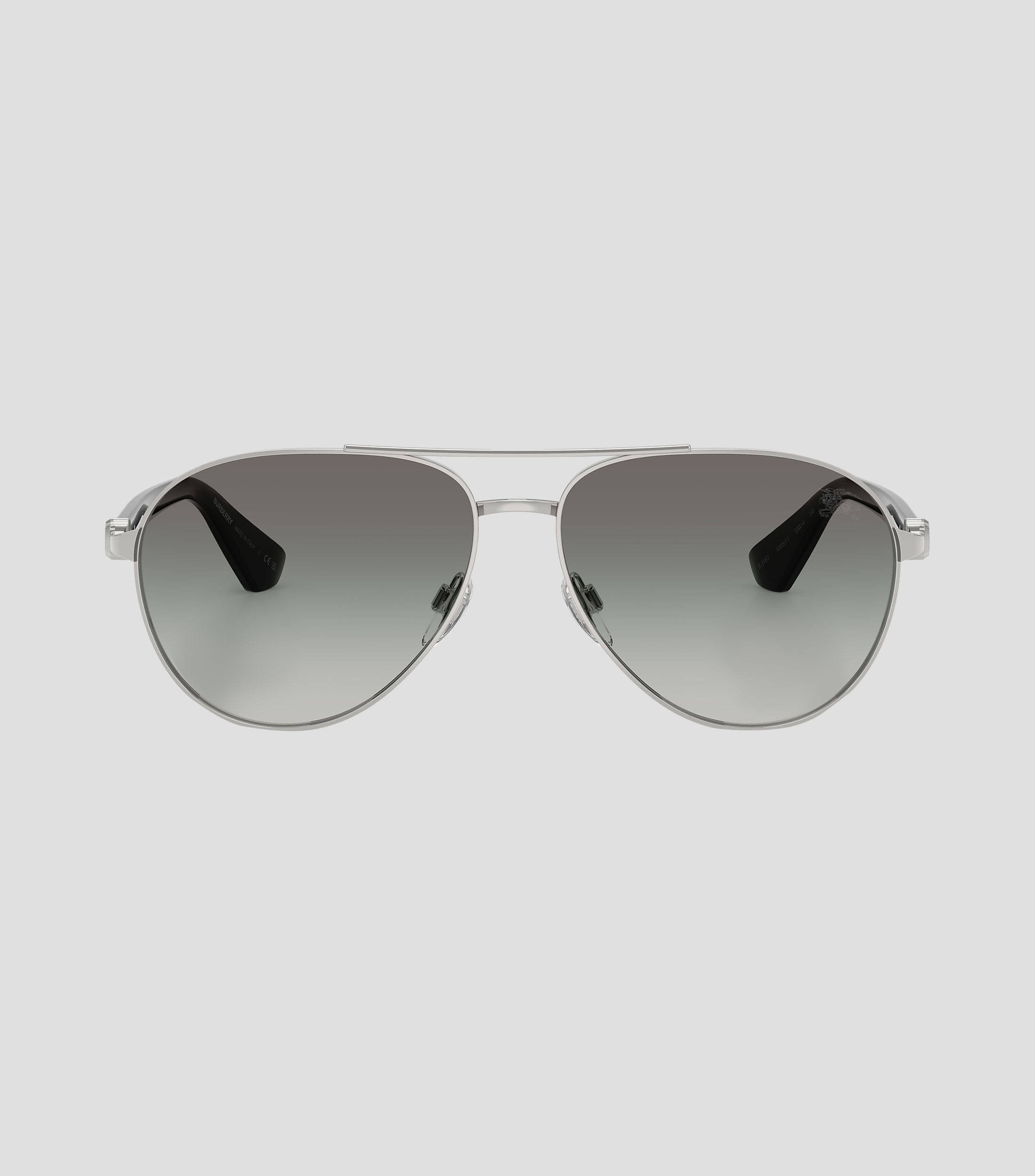 Lentes de sol aviador plateados Mujer
