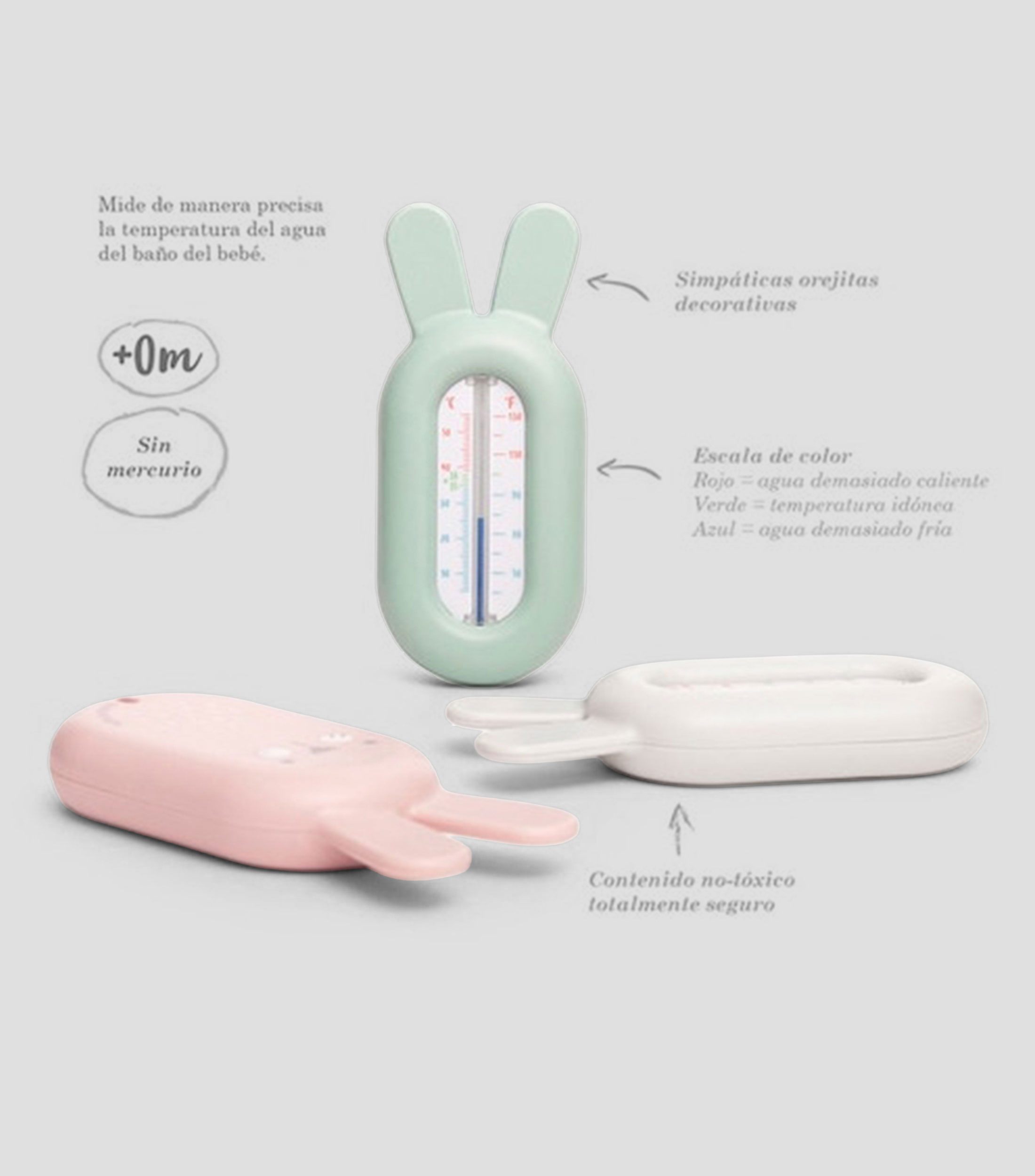 Termometro de bano para Bebe Verde