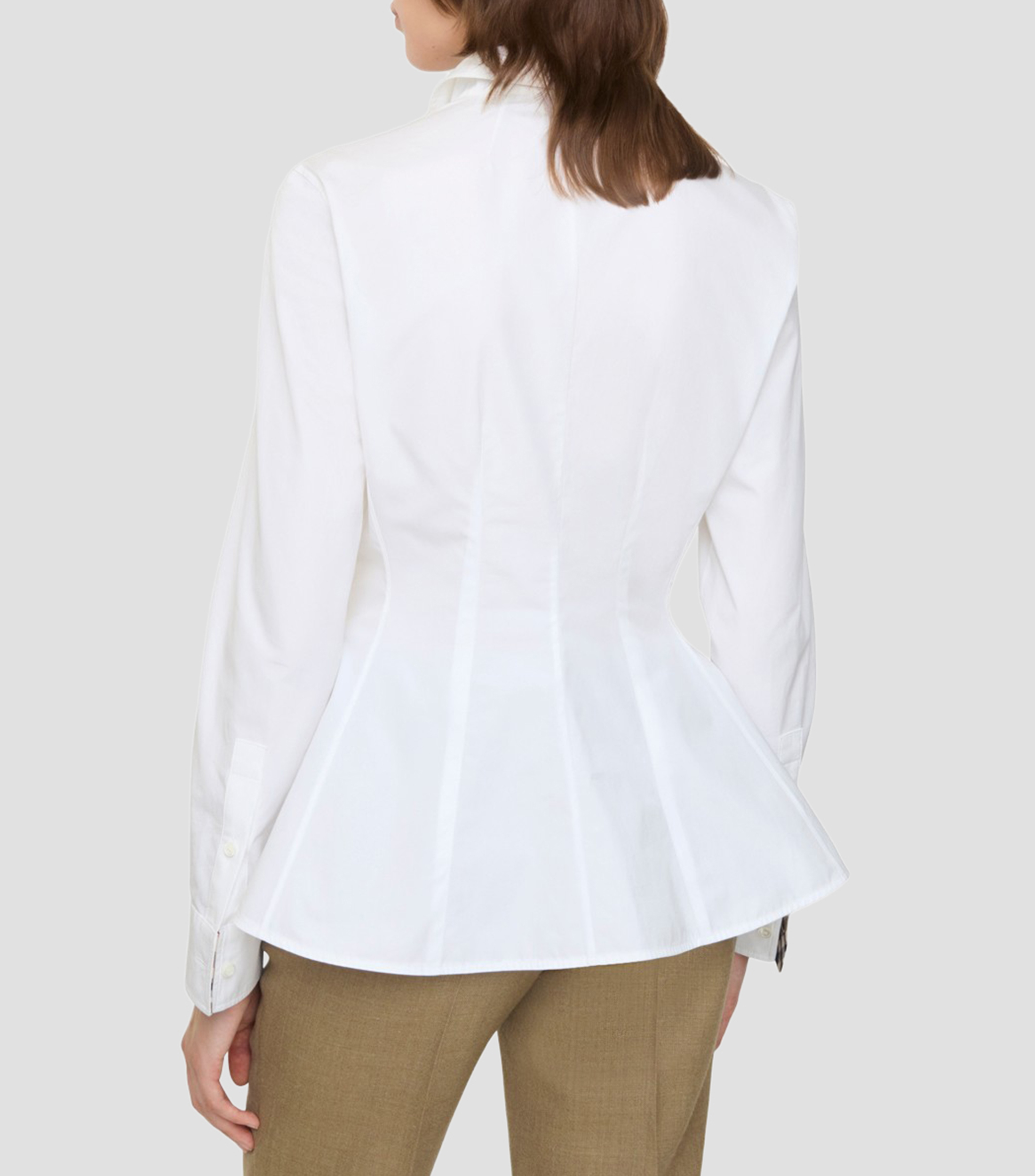 Camisa lisa manga larga Mujer