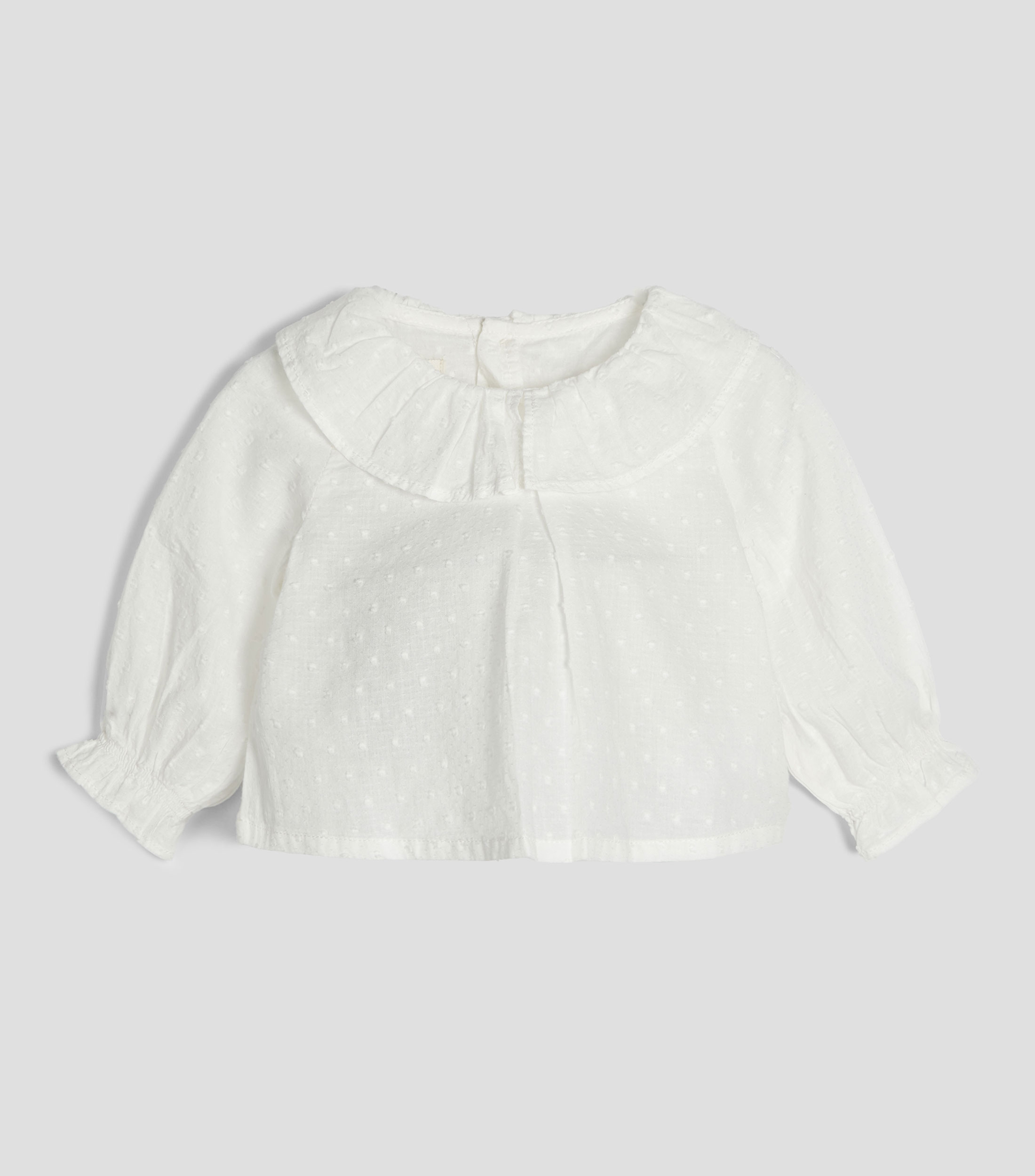 Blusa lisa de manga larga Bebé