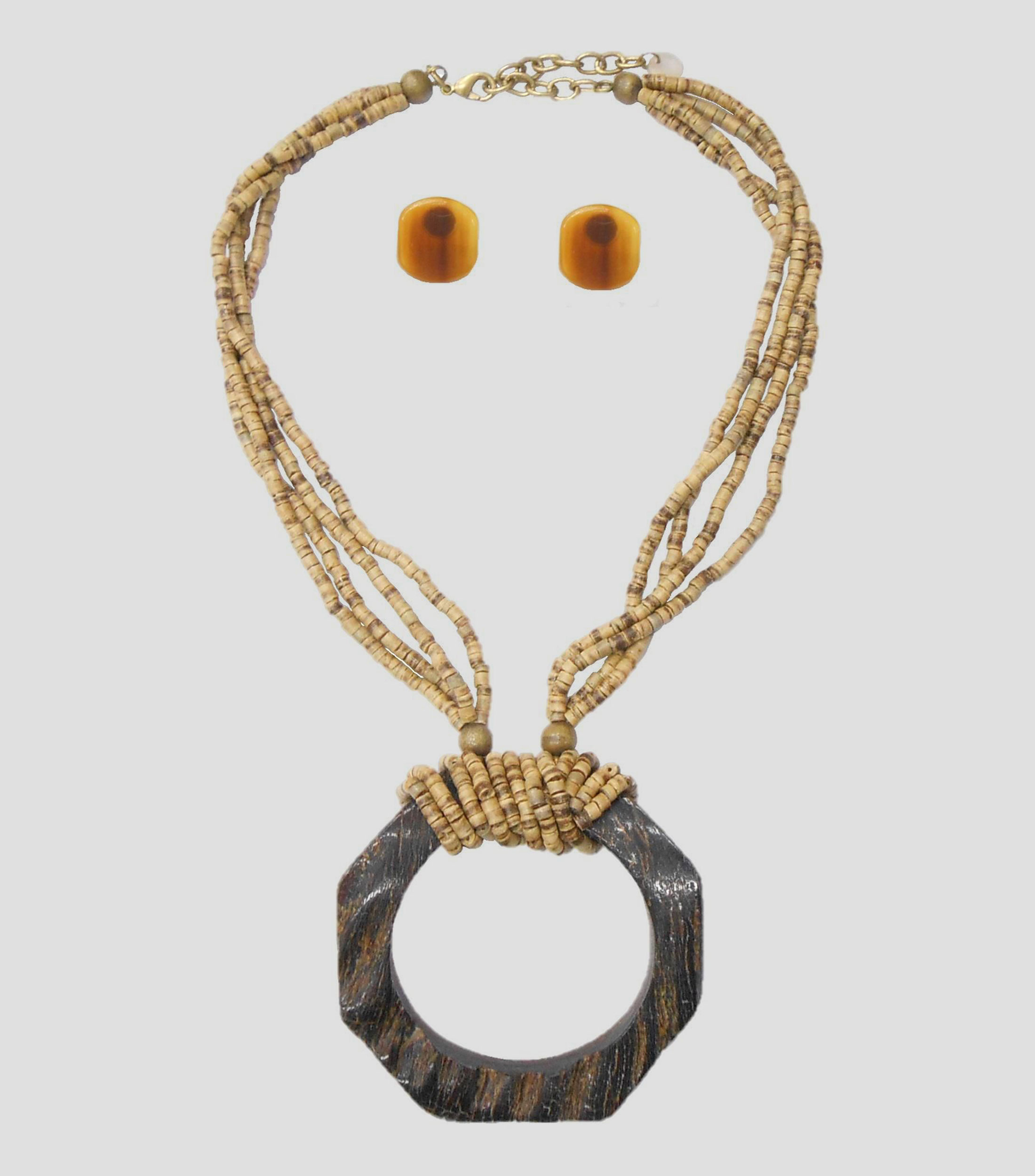 Set collar y aretes Mujer