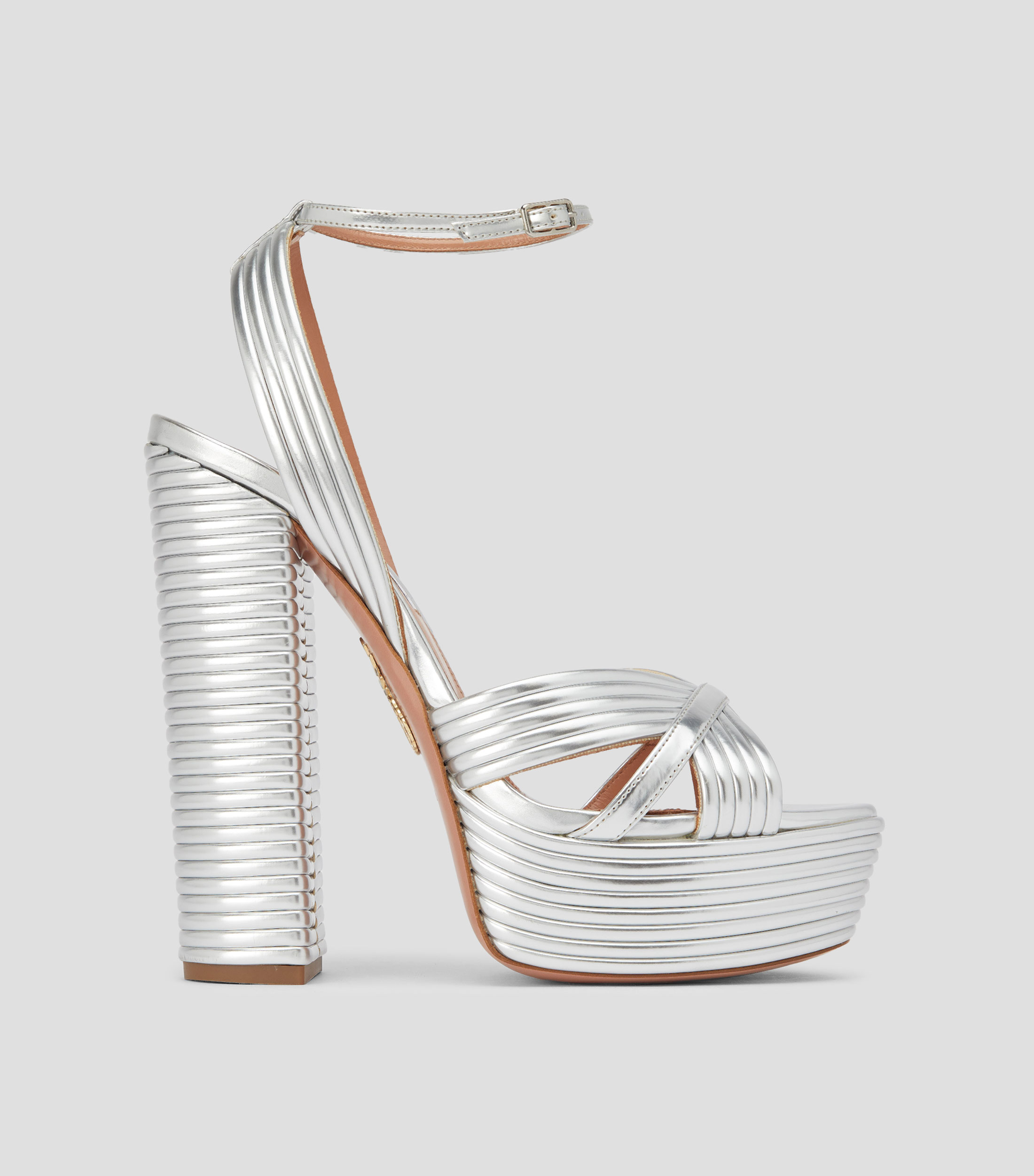 Sandalias con tacon alto de media luna y plataforma Sundance Mujer
