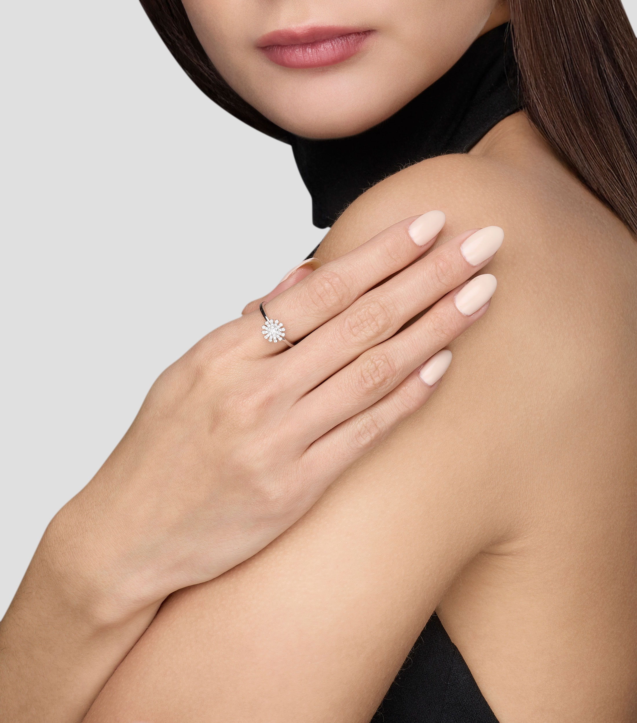 Anillo en oro blanco de 18 kilates Margherita con diamantes Mujer
