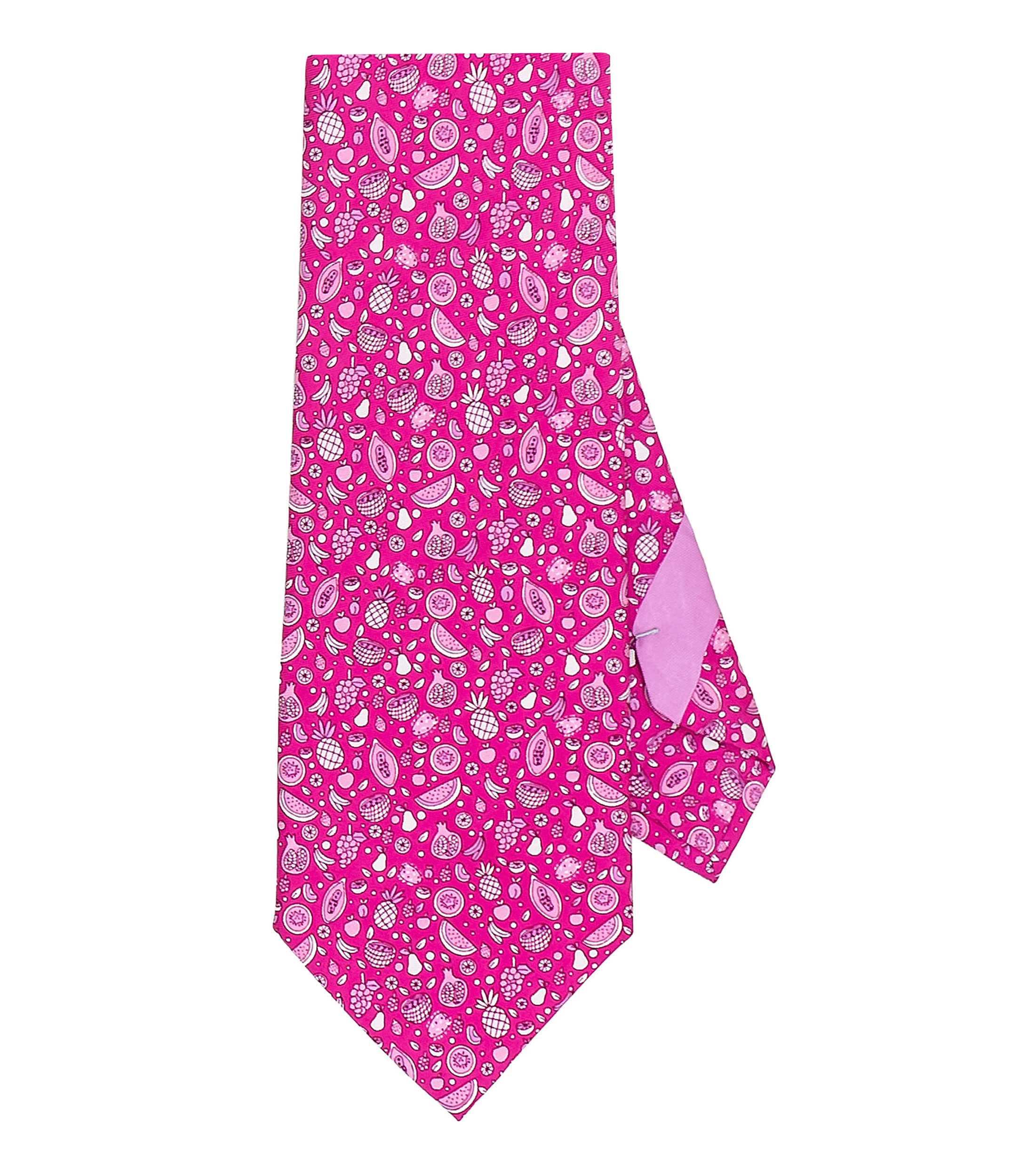 Pineda Covalin: Corbata ancha en seda rosa con frutas | El Palacio de ...
