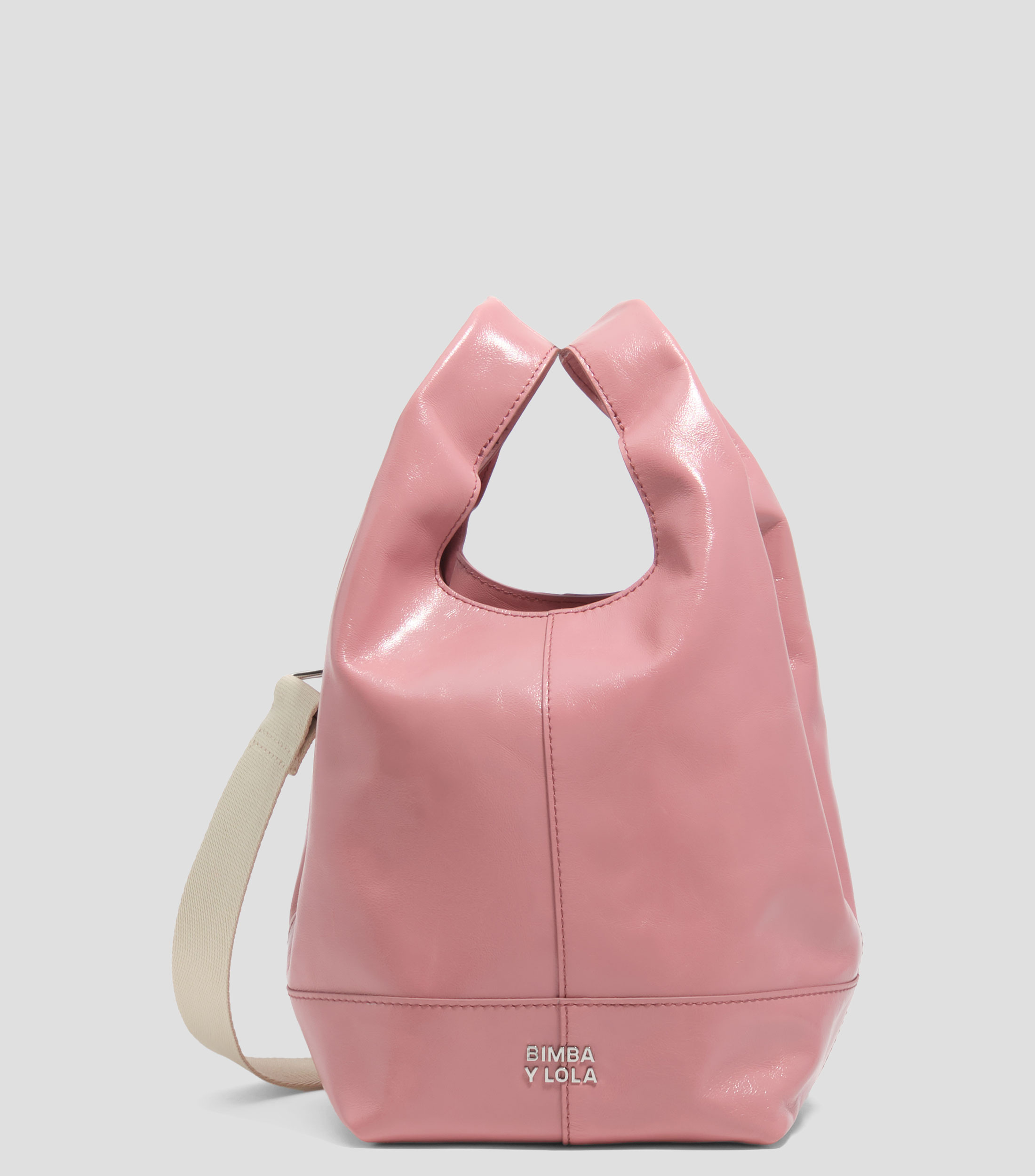 Bolsa crossbody Paper mediana piel rosa Mujer
