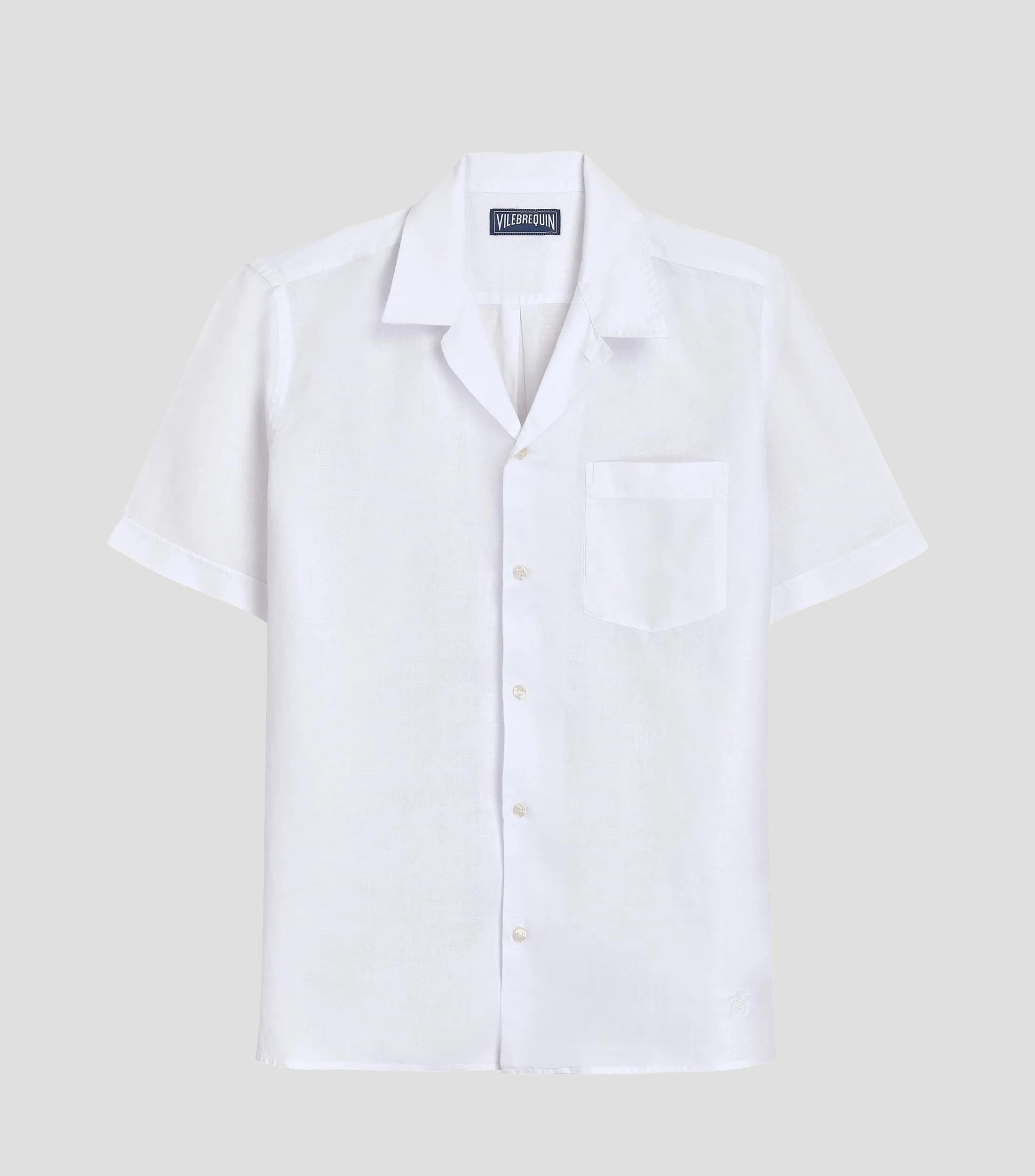 Camisa lisa manga corta Hombre