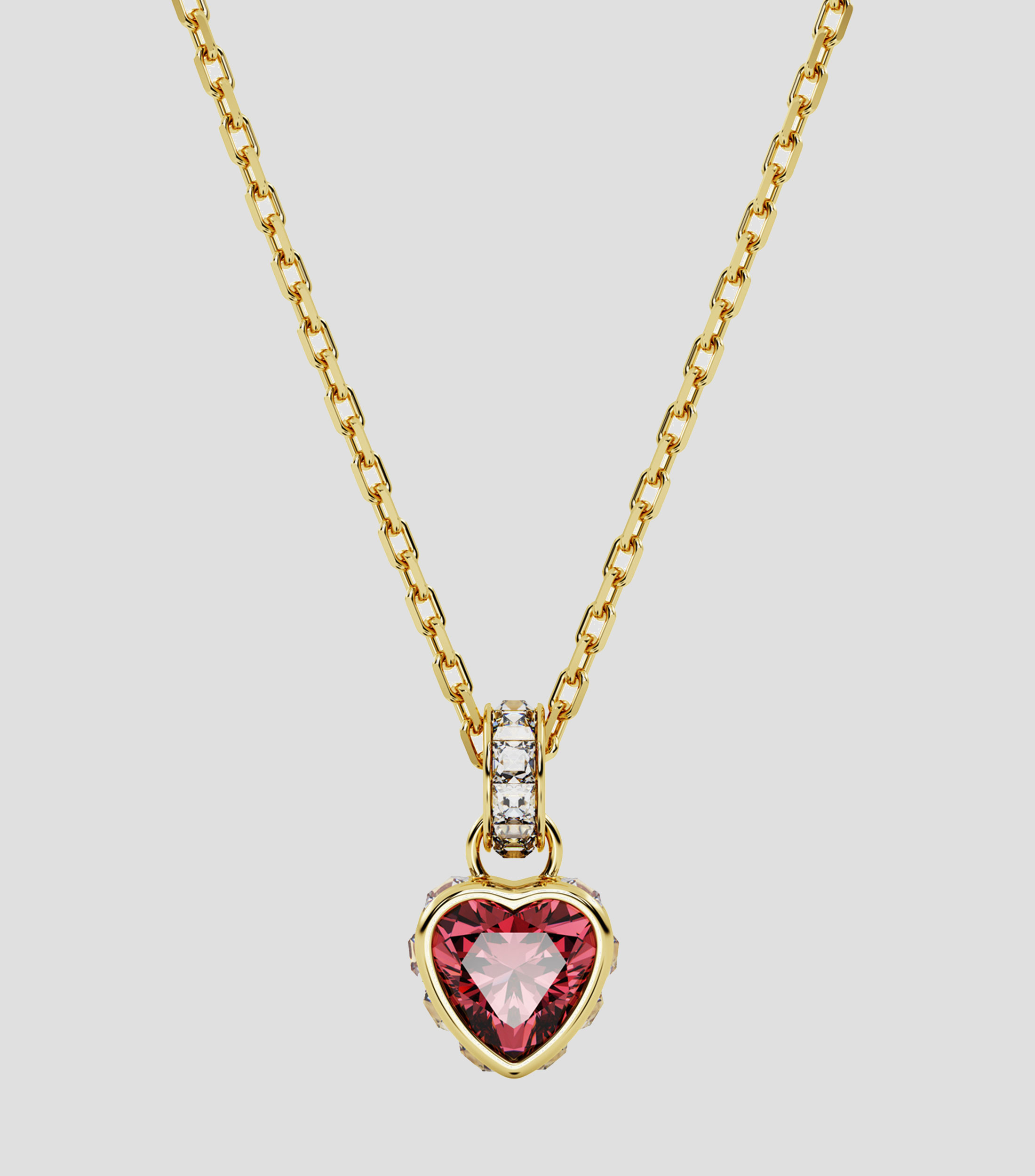 Collar con dije corazón y cristal Stilla Mujer