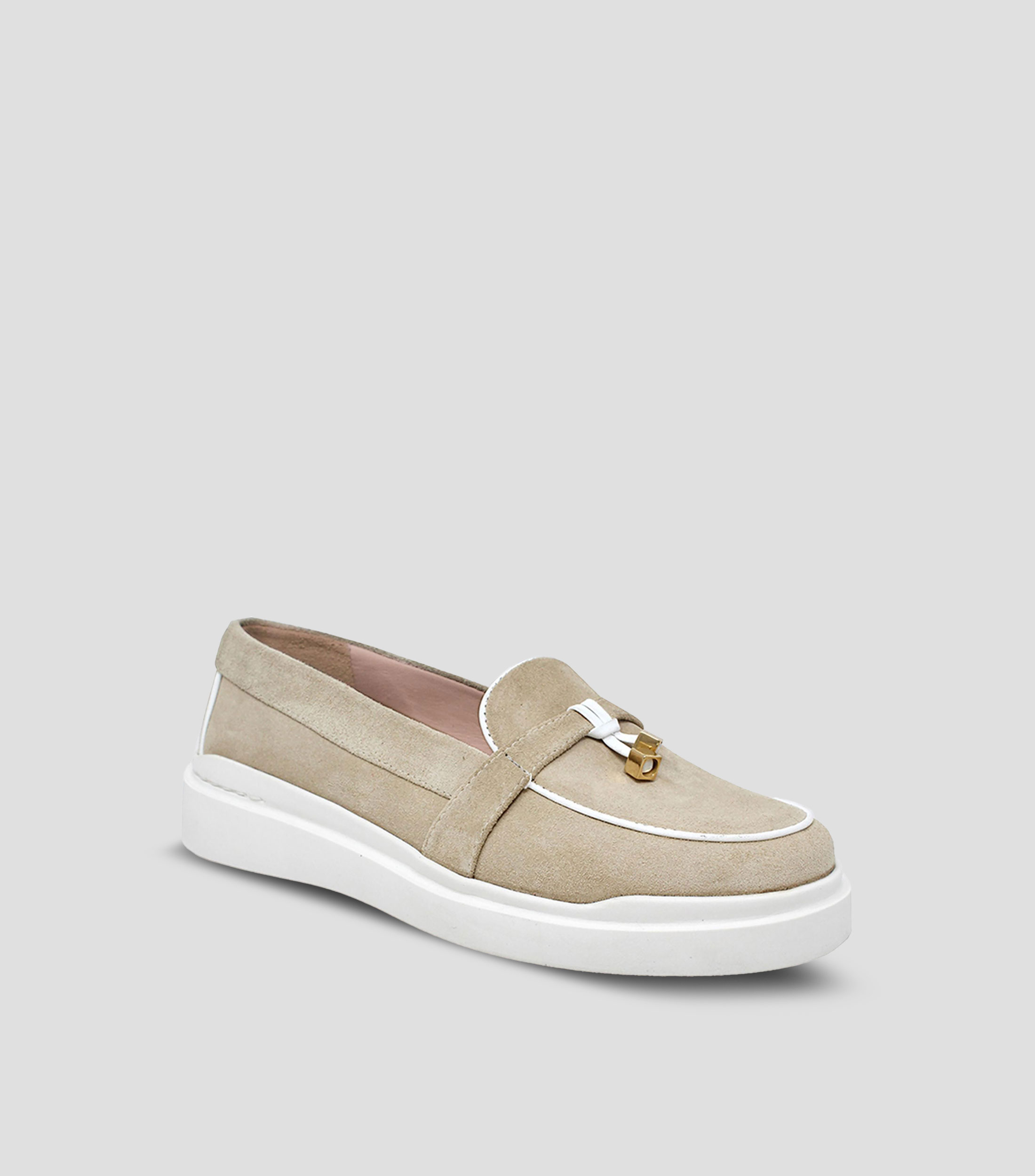 Mocasines Portofino con plataforma en piel liso Mujer