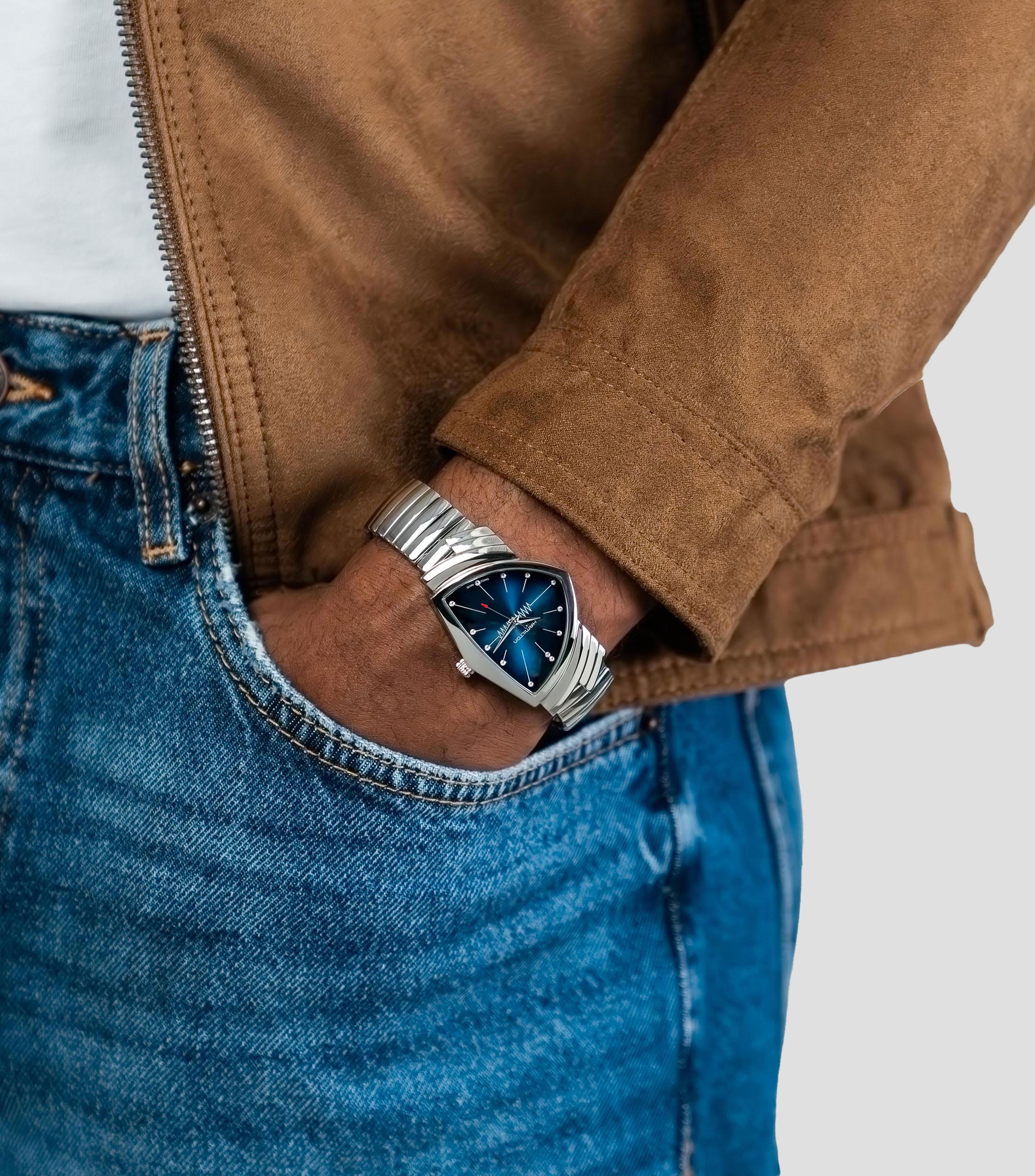Reloj Unisex casual Ventura plateado, azul