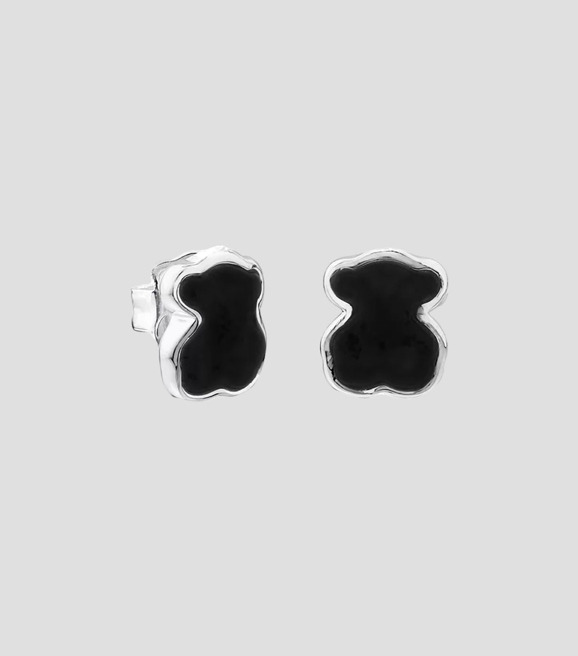 Aretes en Plata .925 New Color con ónix Mujer