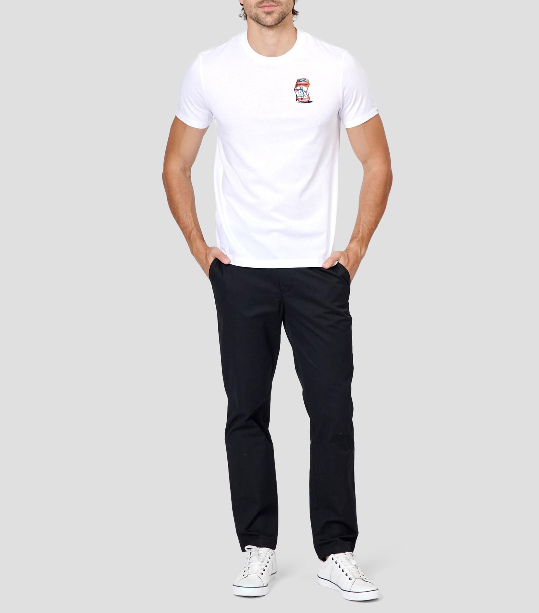 Playera cuello redondo manga corta lisa Hombre