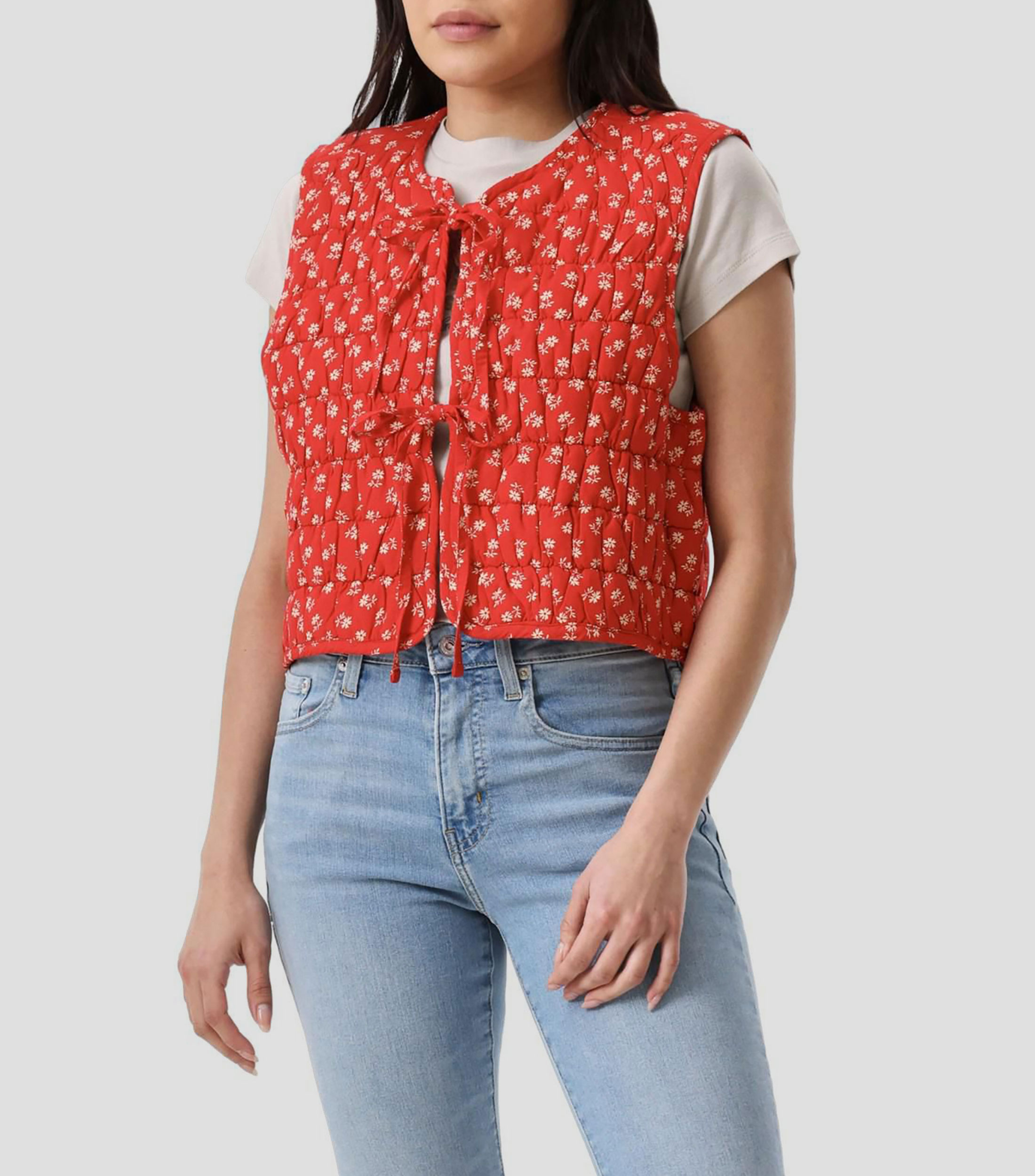 Chaleco acolchado estampado Mujer