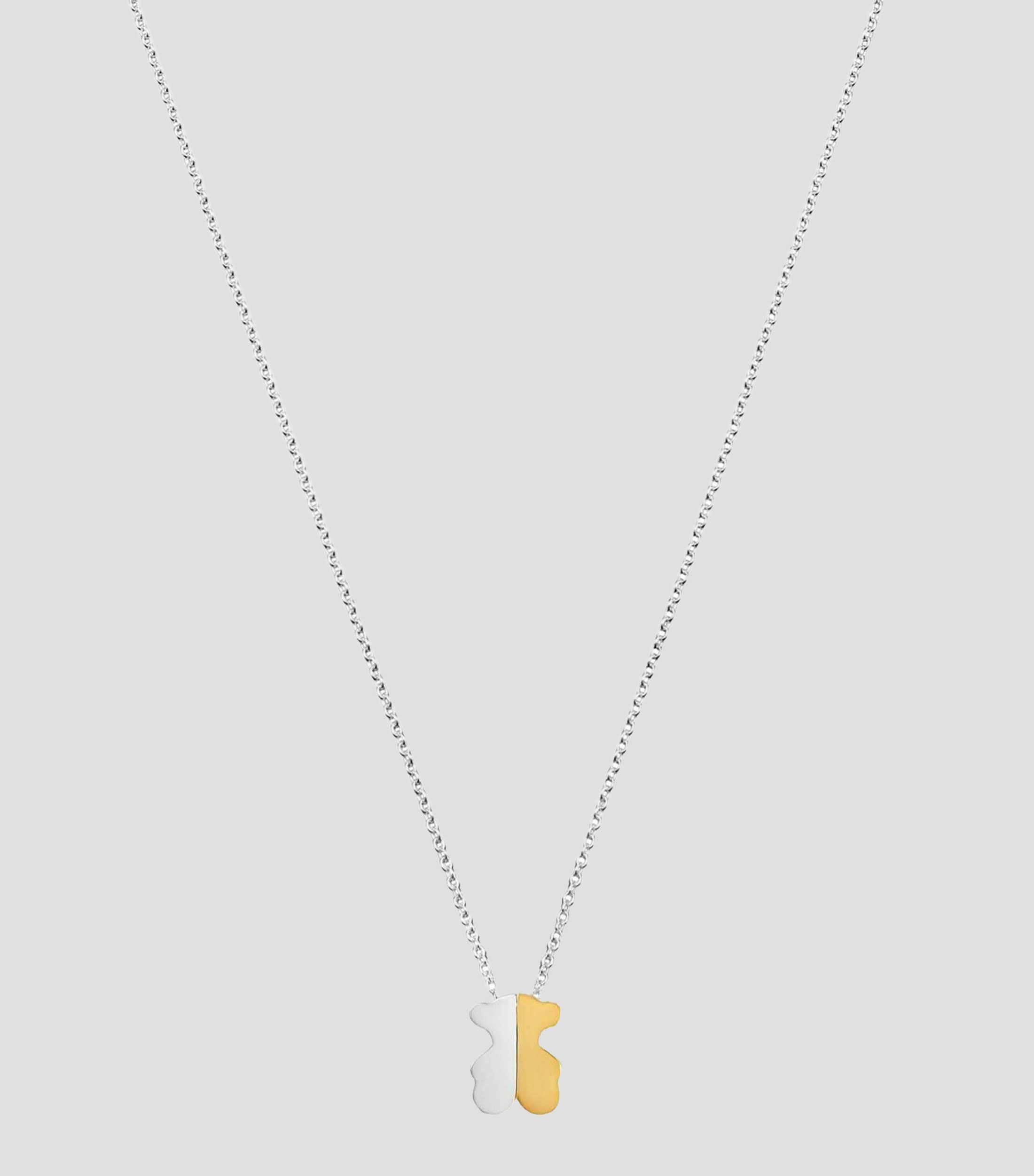 Collar oso en Plata 1950 Mujer