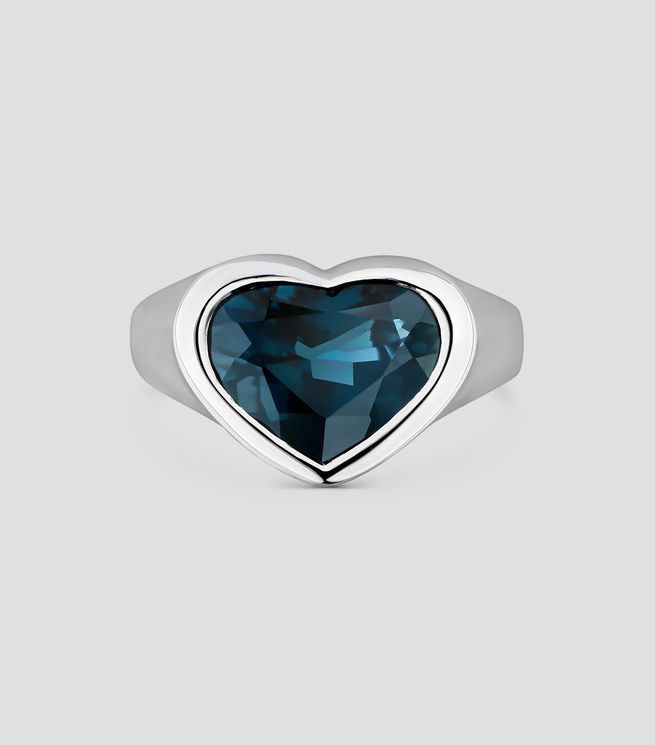 Anillo en plata con topacio Mujer