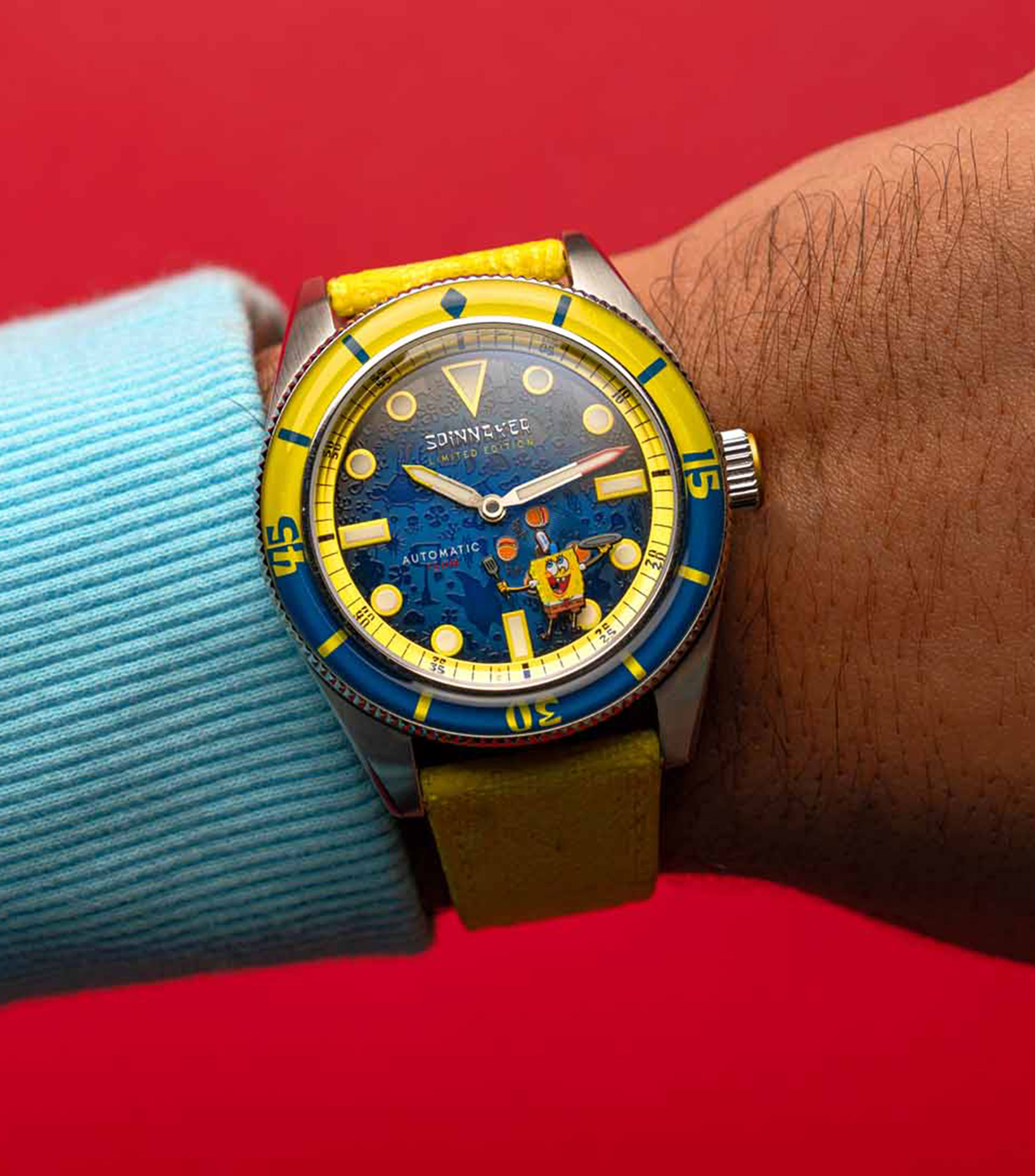 Reloj para Hombre Bob Esponja Edición Limitada Azul, Amarillo