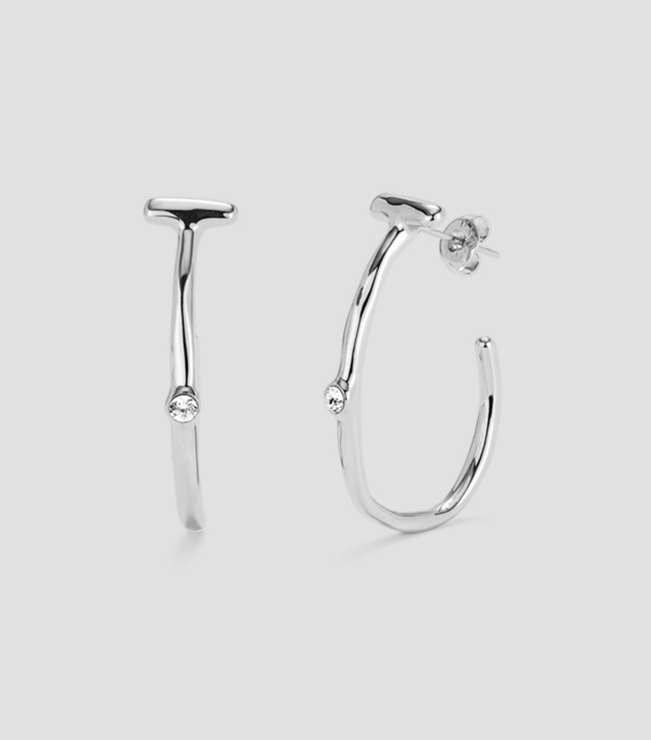 Pendientes aro con topacio Mujer
