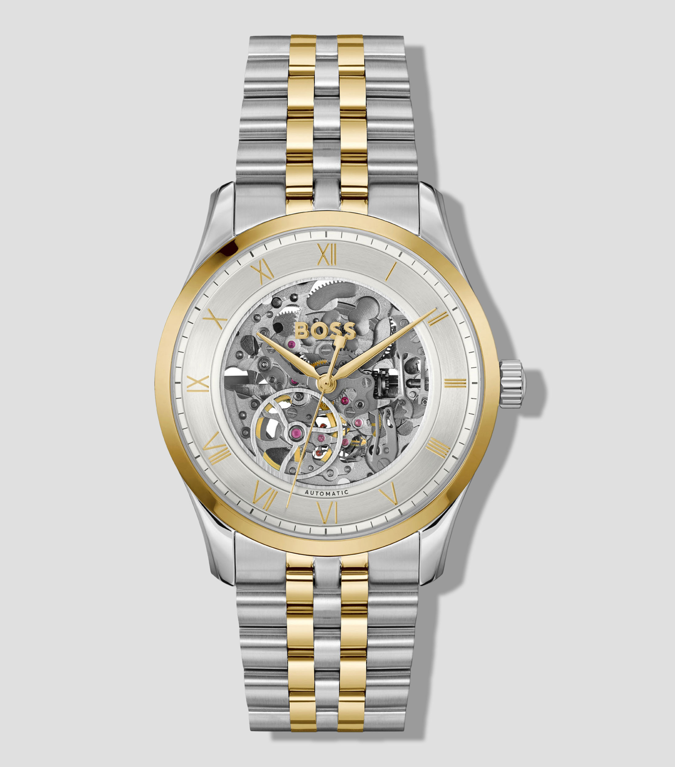 Reloj Principle Skeleton para Hombre De vestir Plateado, Dorado