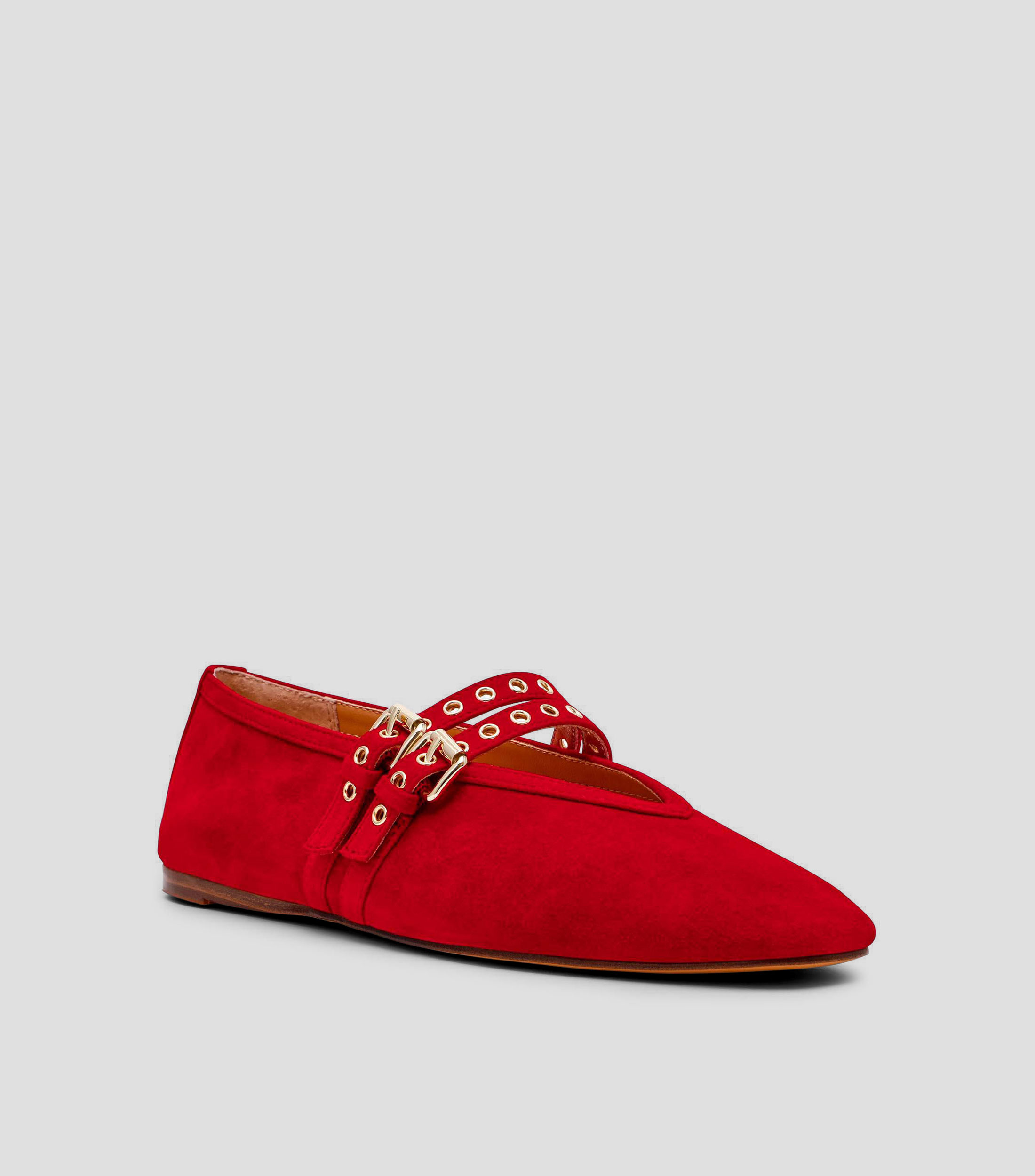 Flats en gamuza Mujer