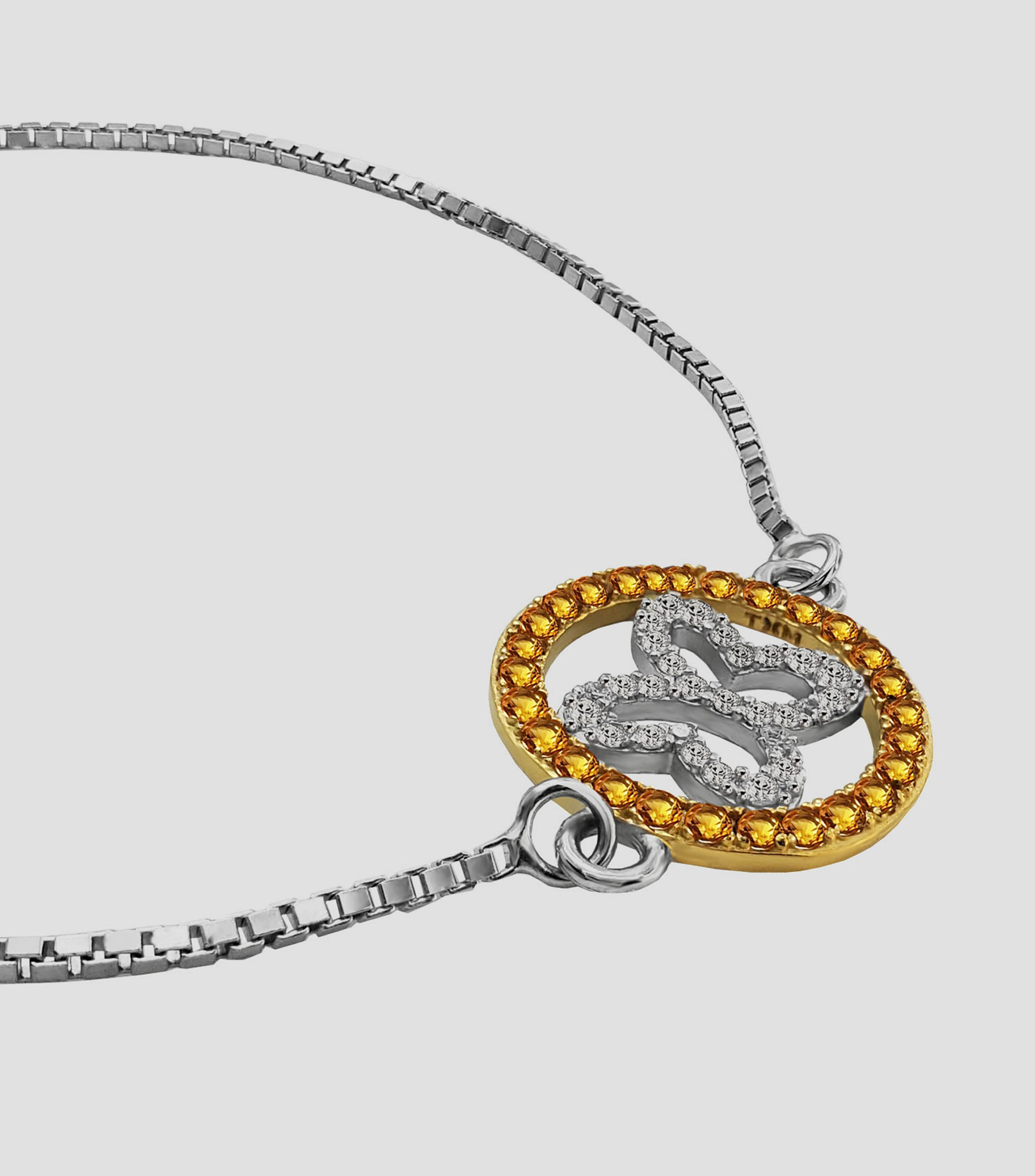 Pulsera en Plata .925 con Dije Circular Mujer