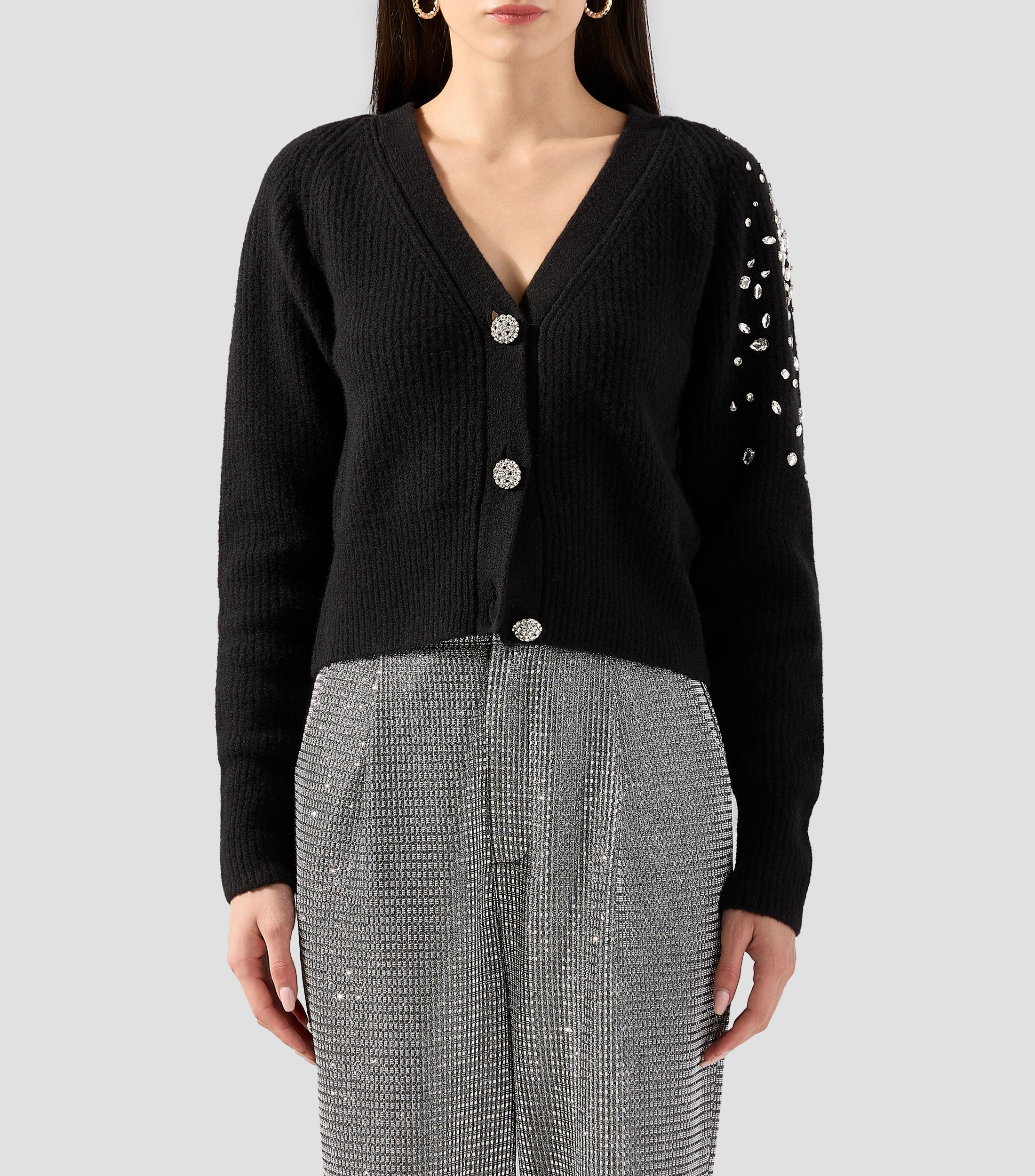 Cárdigan cuello V Mujer