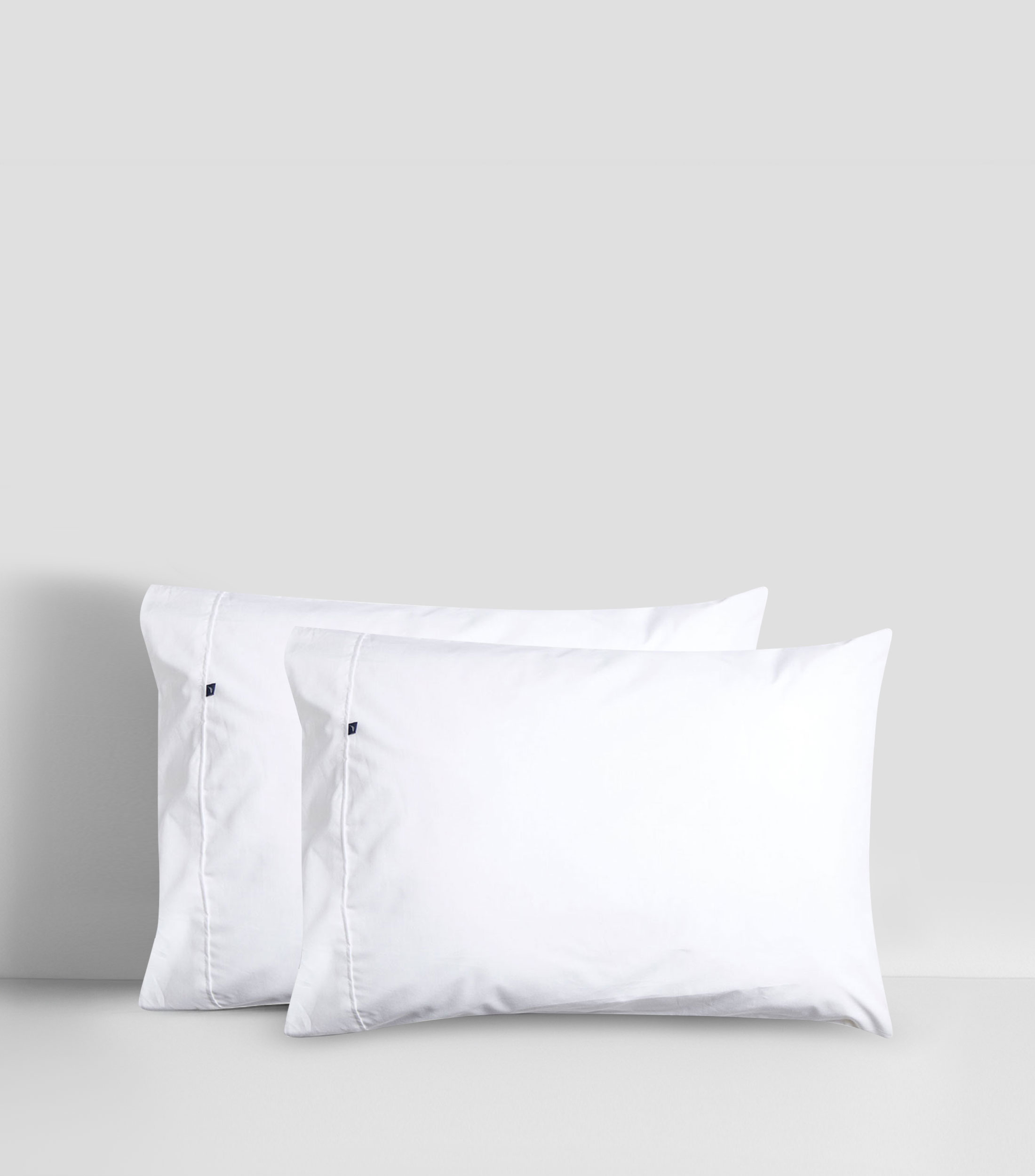 Juego de fundas para almohada Estándar en algodón True Blanco