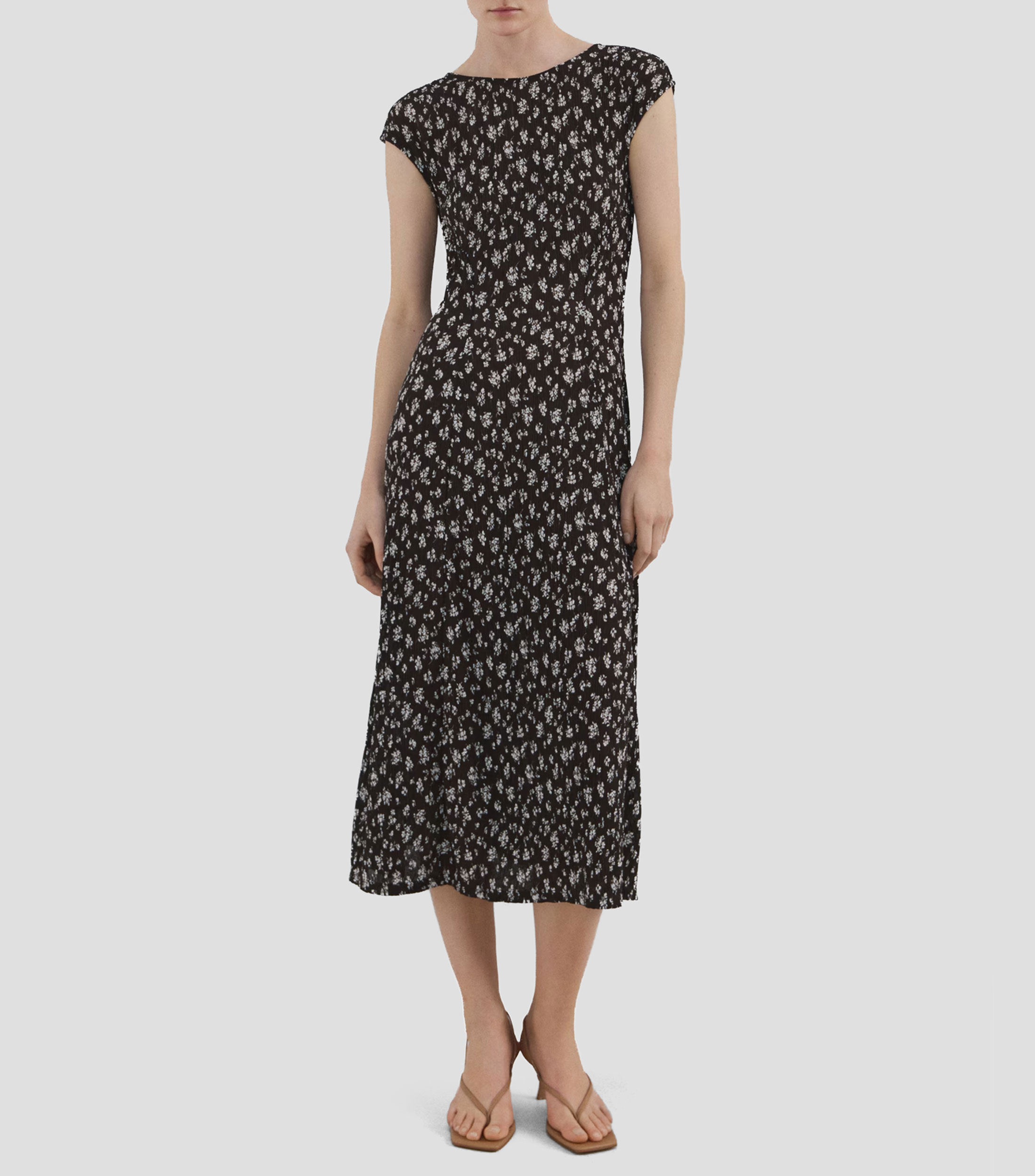 Vestido midi estampado Mujer