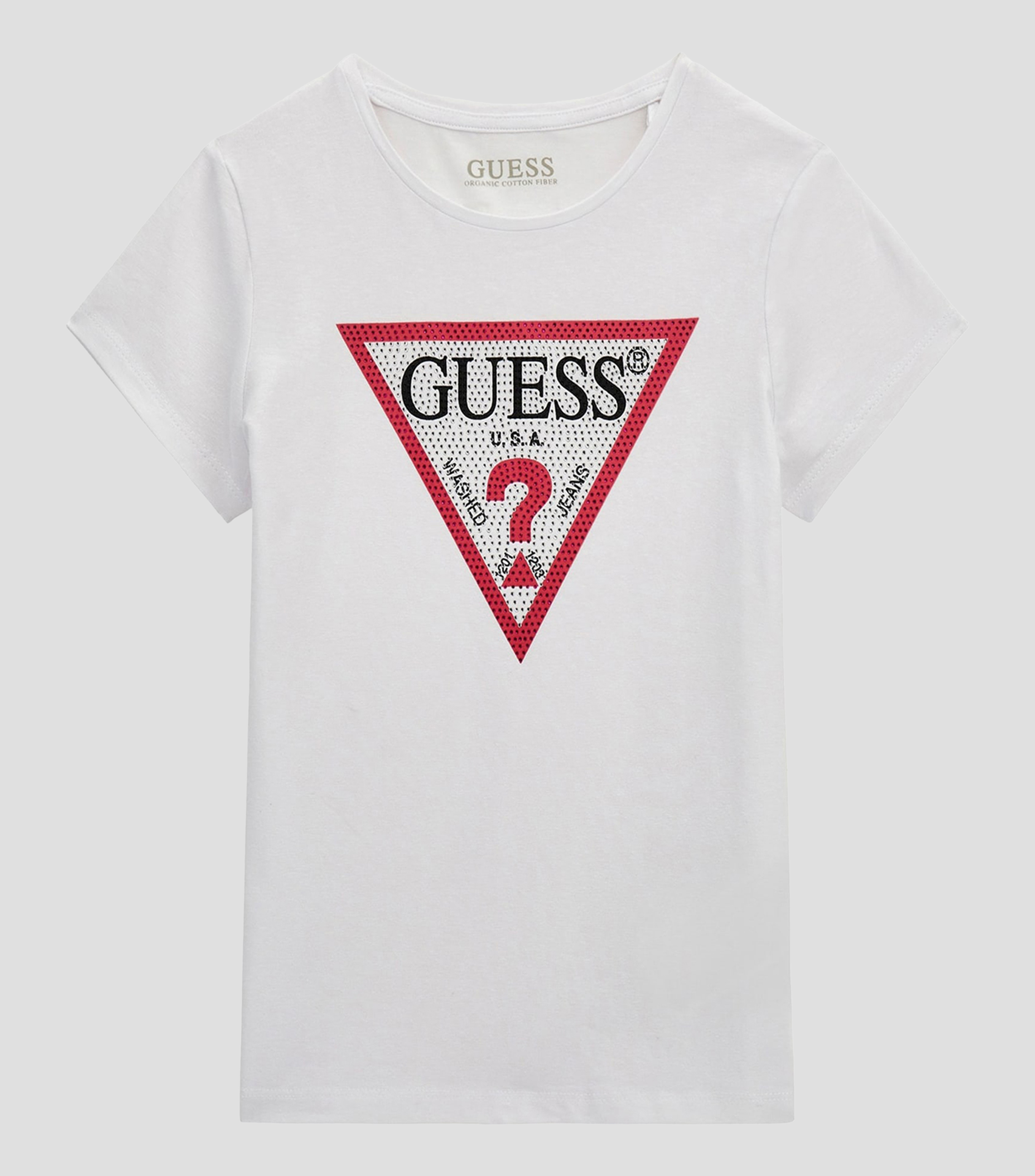 Playera con pedreria de fantasia manga corta Nina