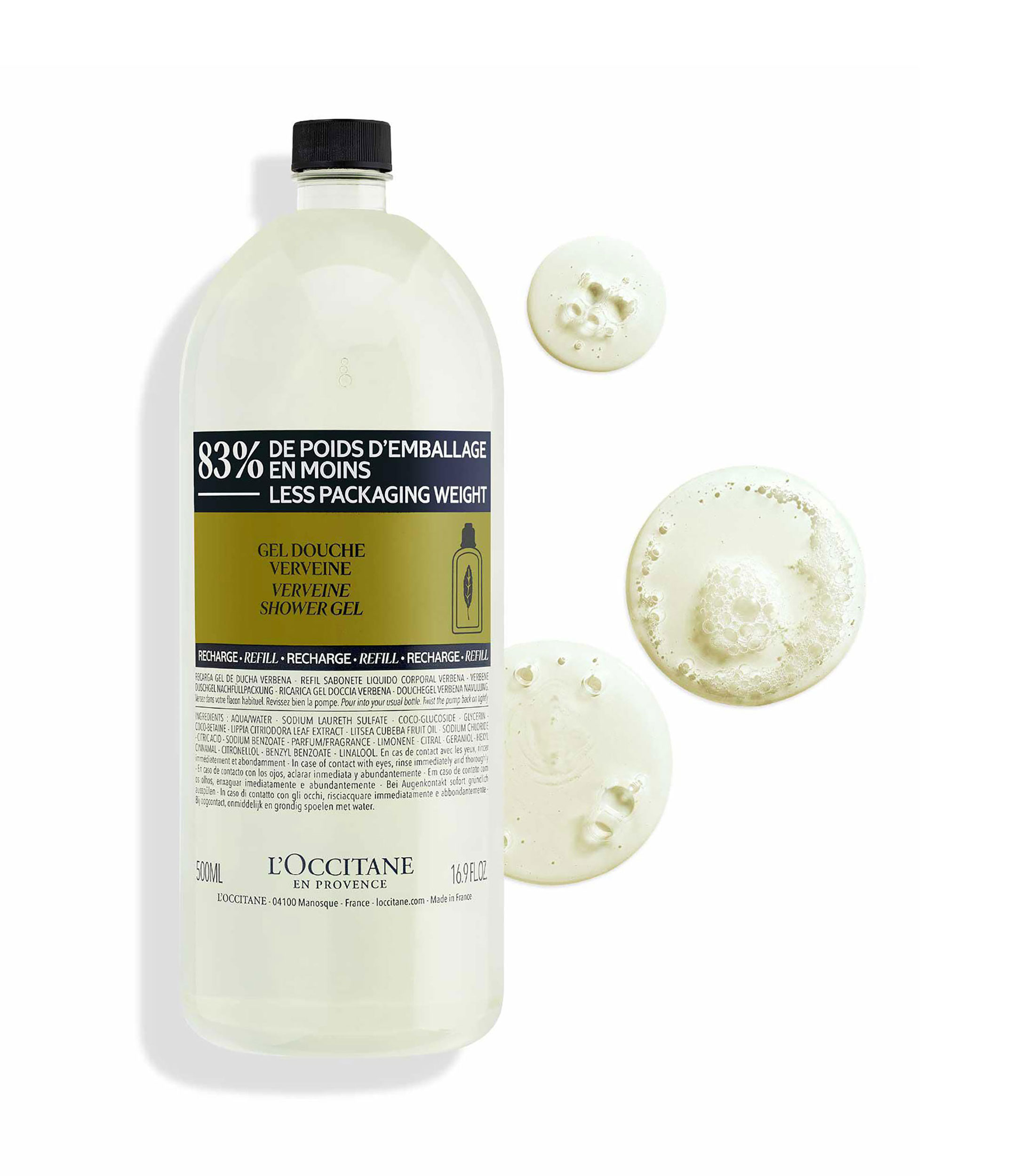 Gel de Ducha Vervena Refill, 500 ml