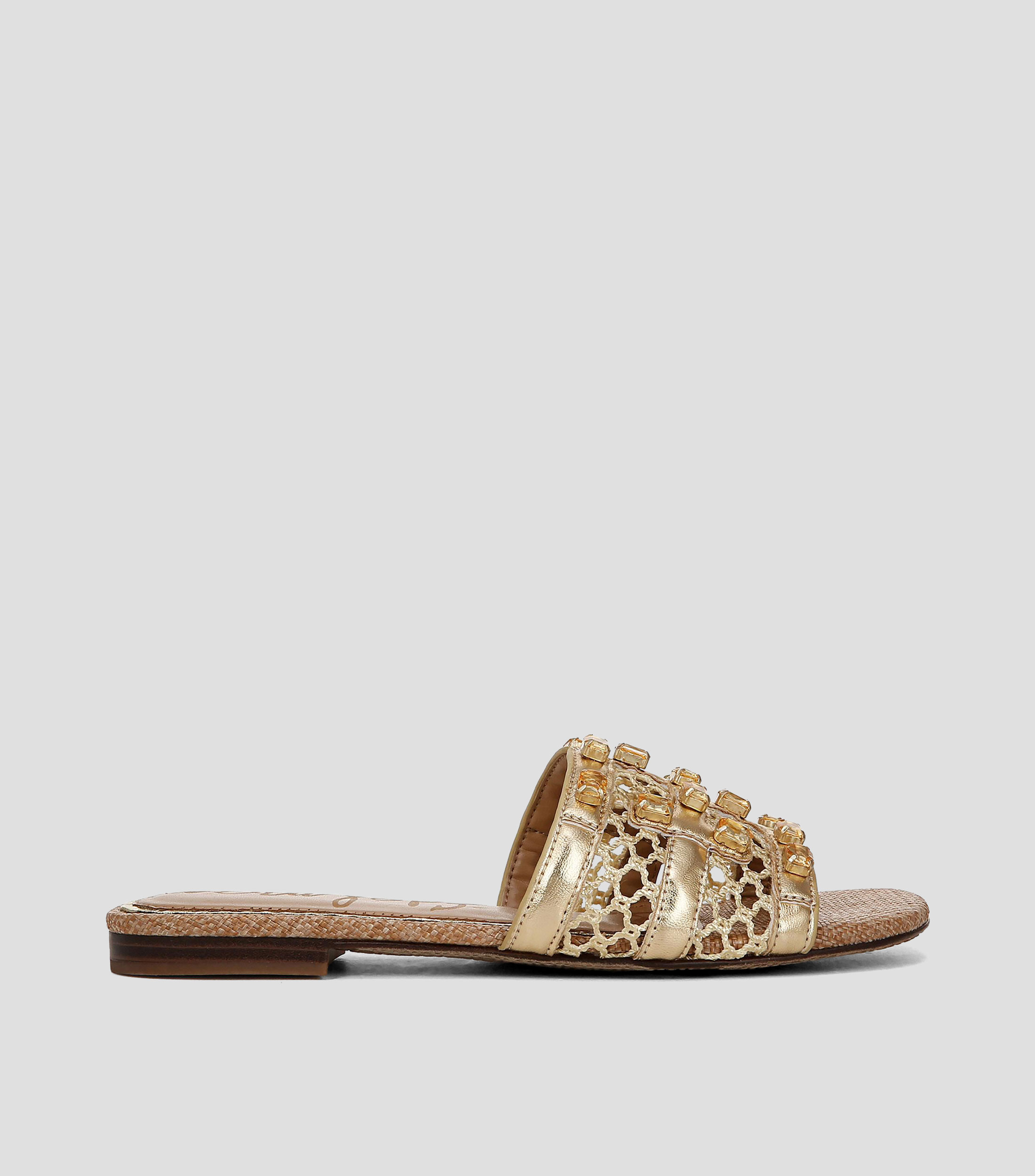 Sandalias con tacón bajo media luna Mujer