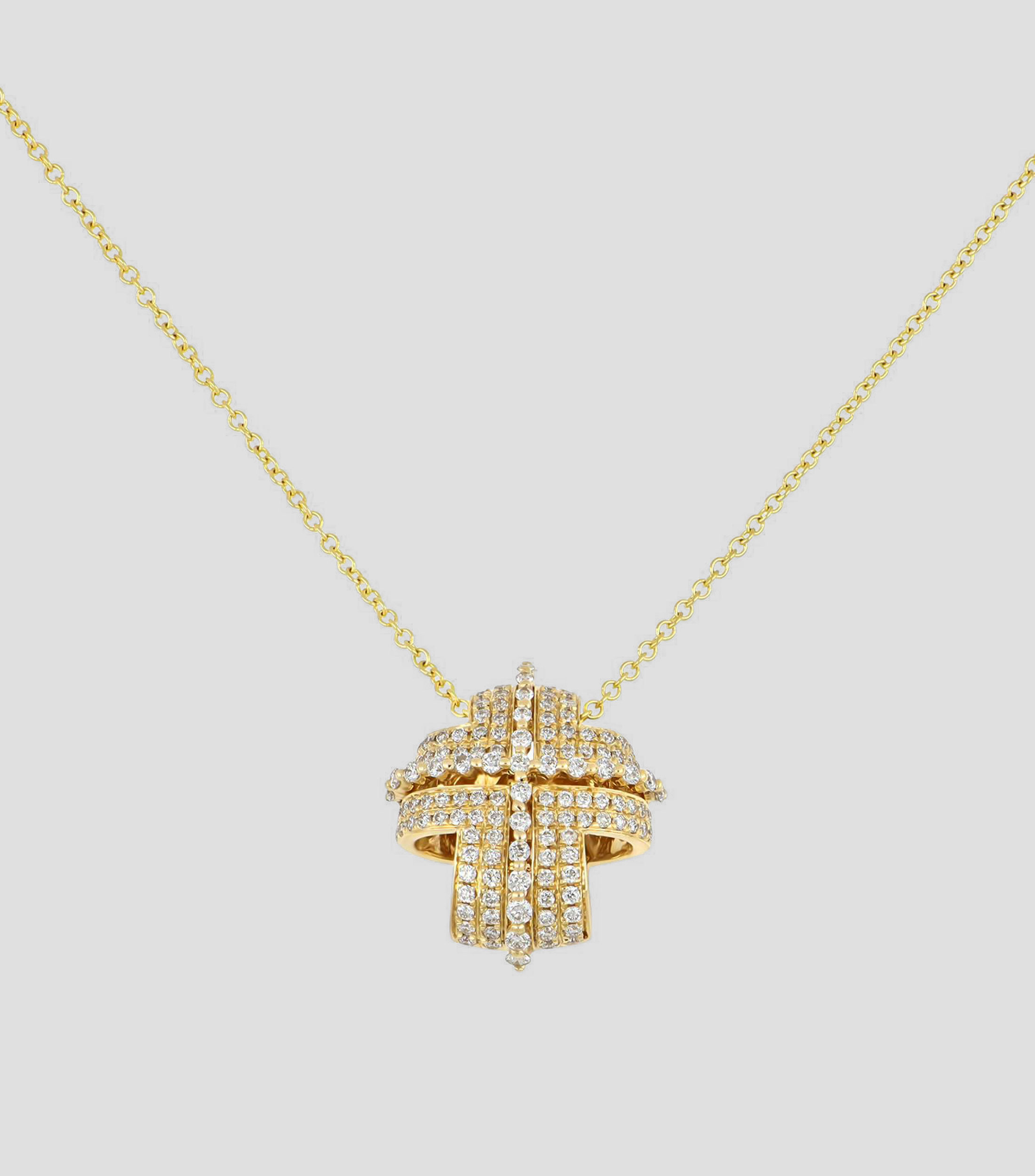 Gargantilla en oro amarillo de 14 kilates con diamante Mujer