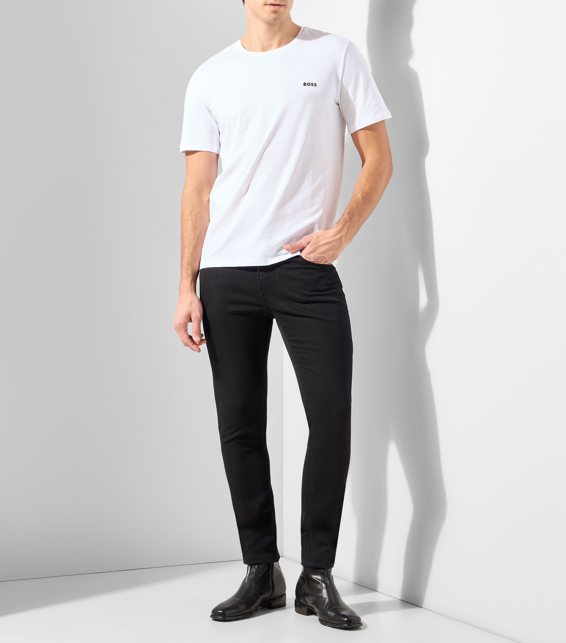 Playera cuello redondo manga corta lisa Hombre