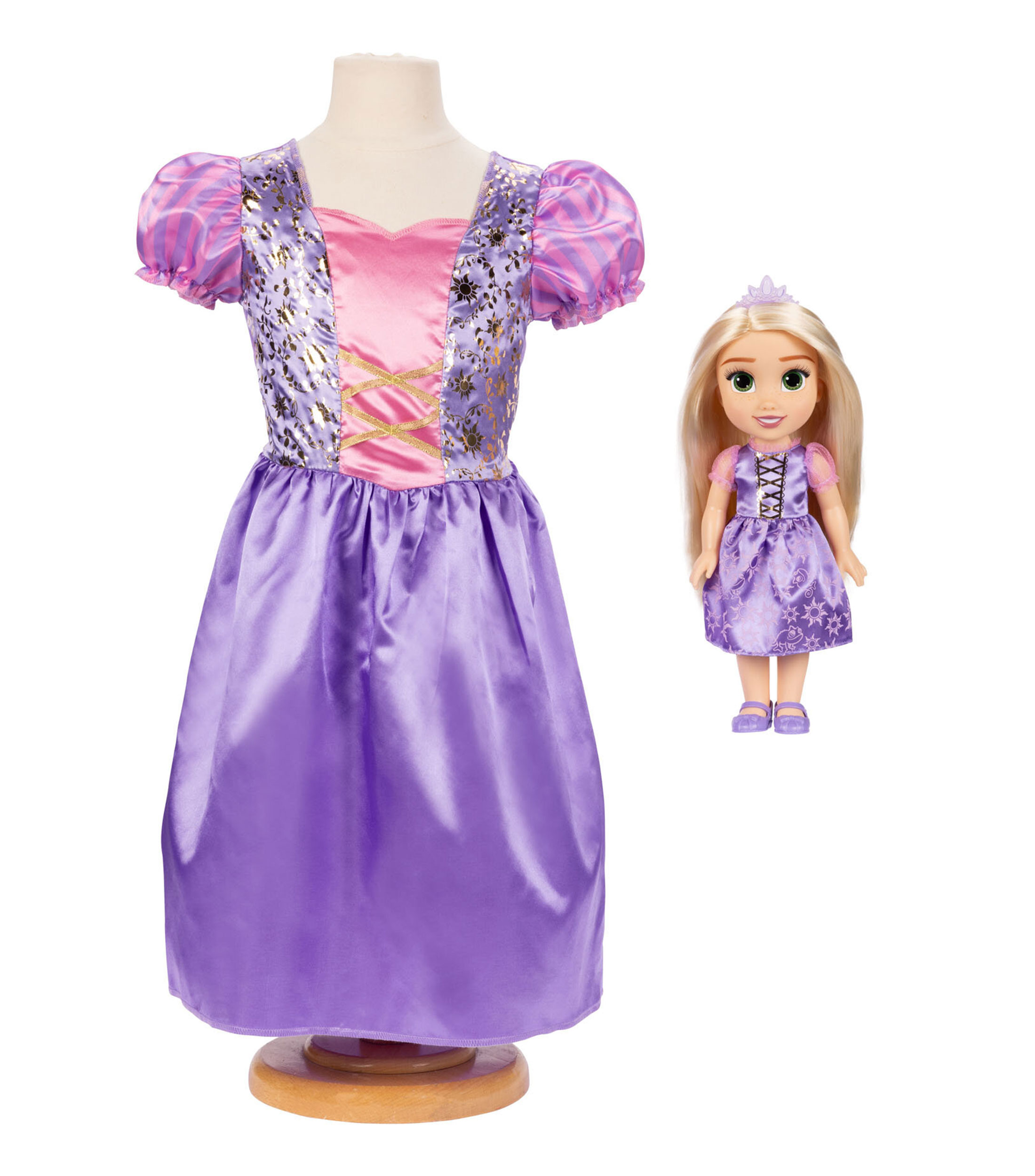 Muñeca, Disney Princess - Rapunzel y Vestido para Niña