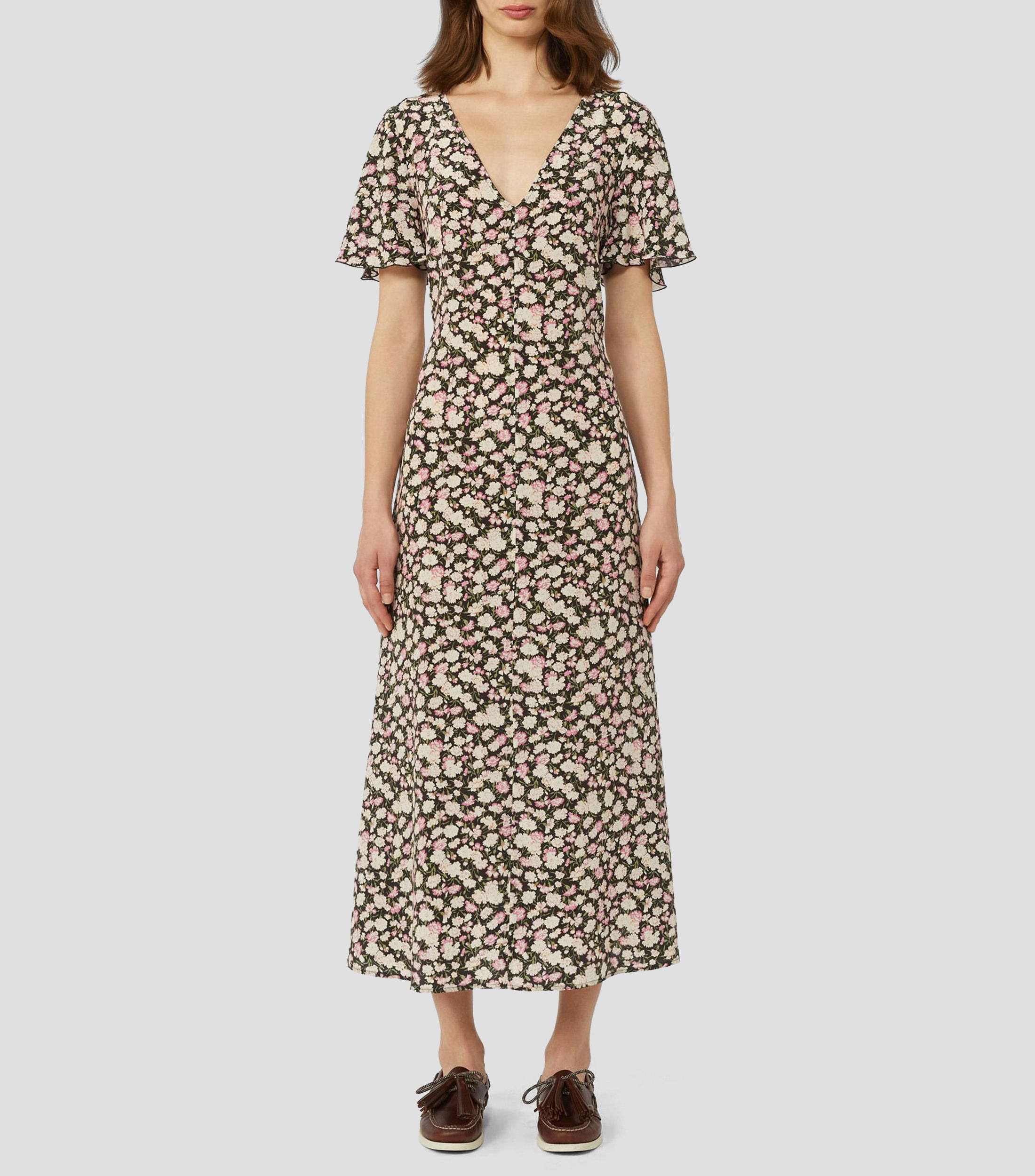 Vestido midi estampado Mujer
