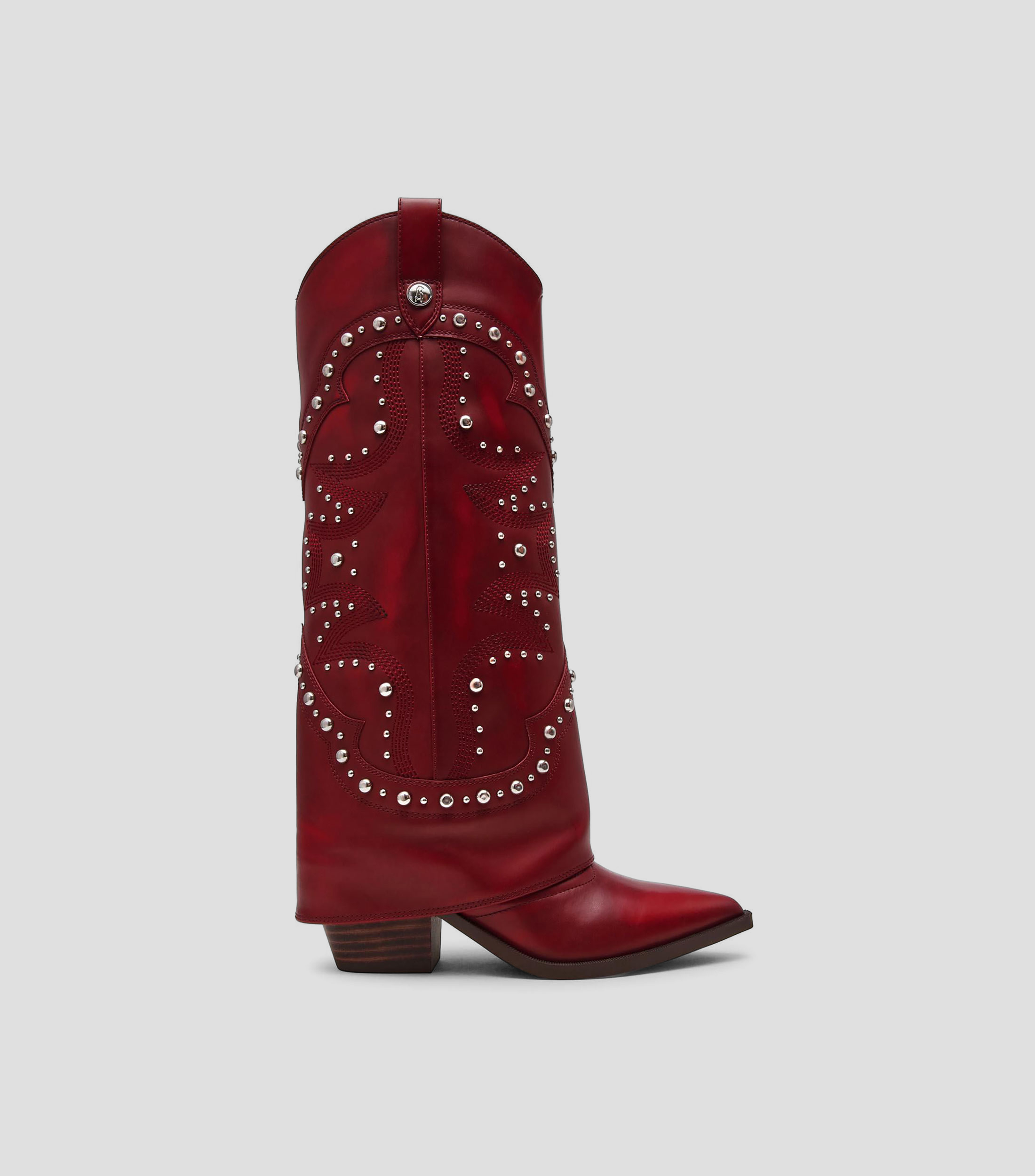 Botas vaqueras largas Stagecoach en piel con tacón medio y cuadrado Mujer