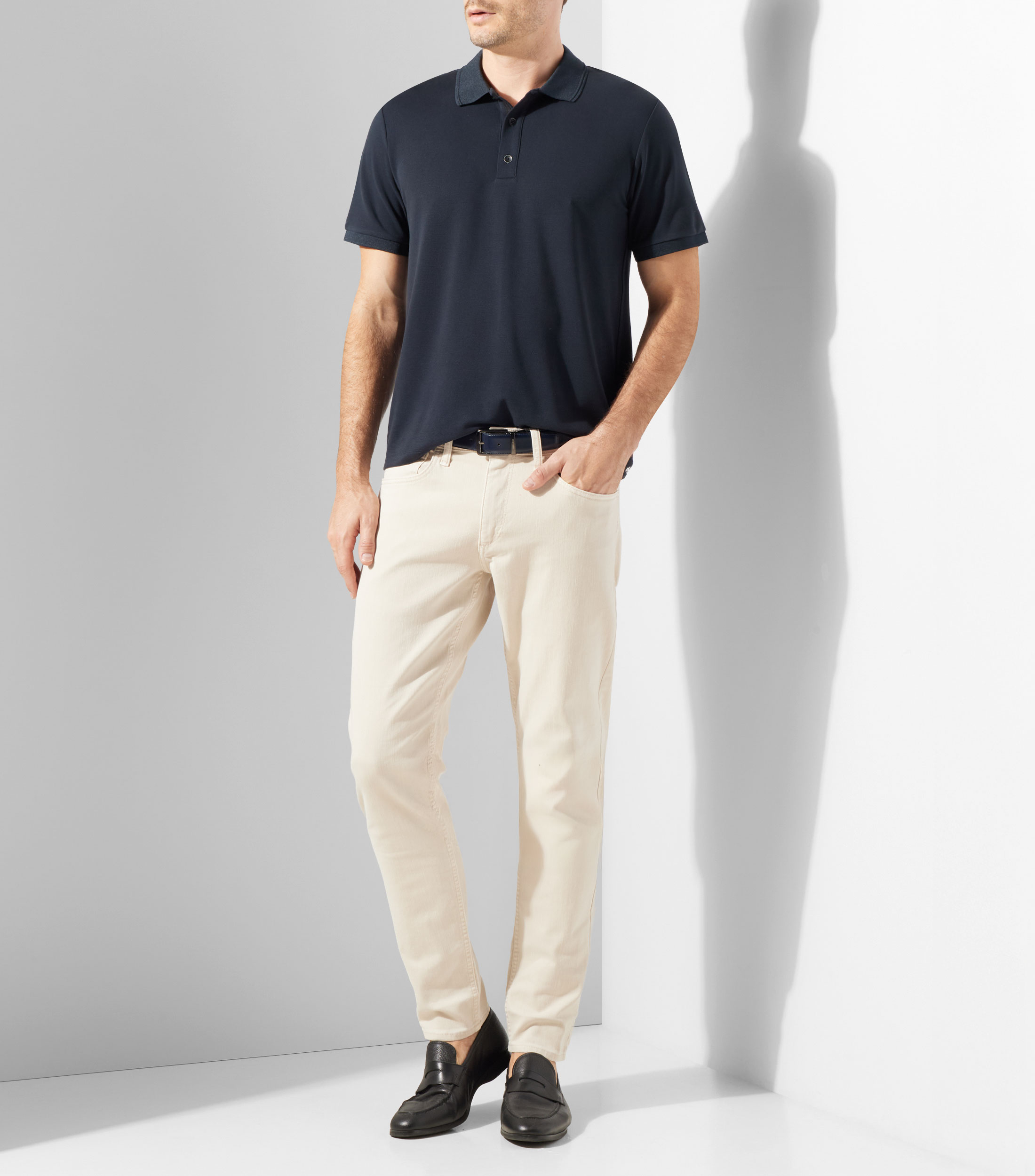 Playera polo manga corta lisa Hombre
