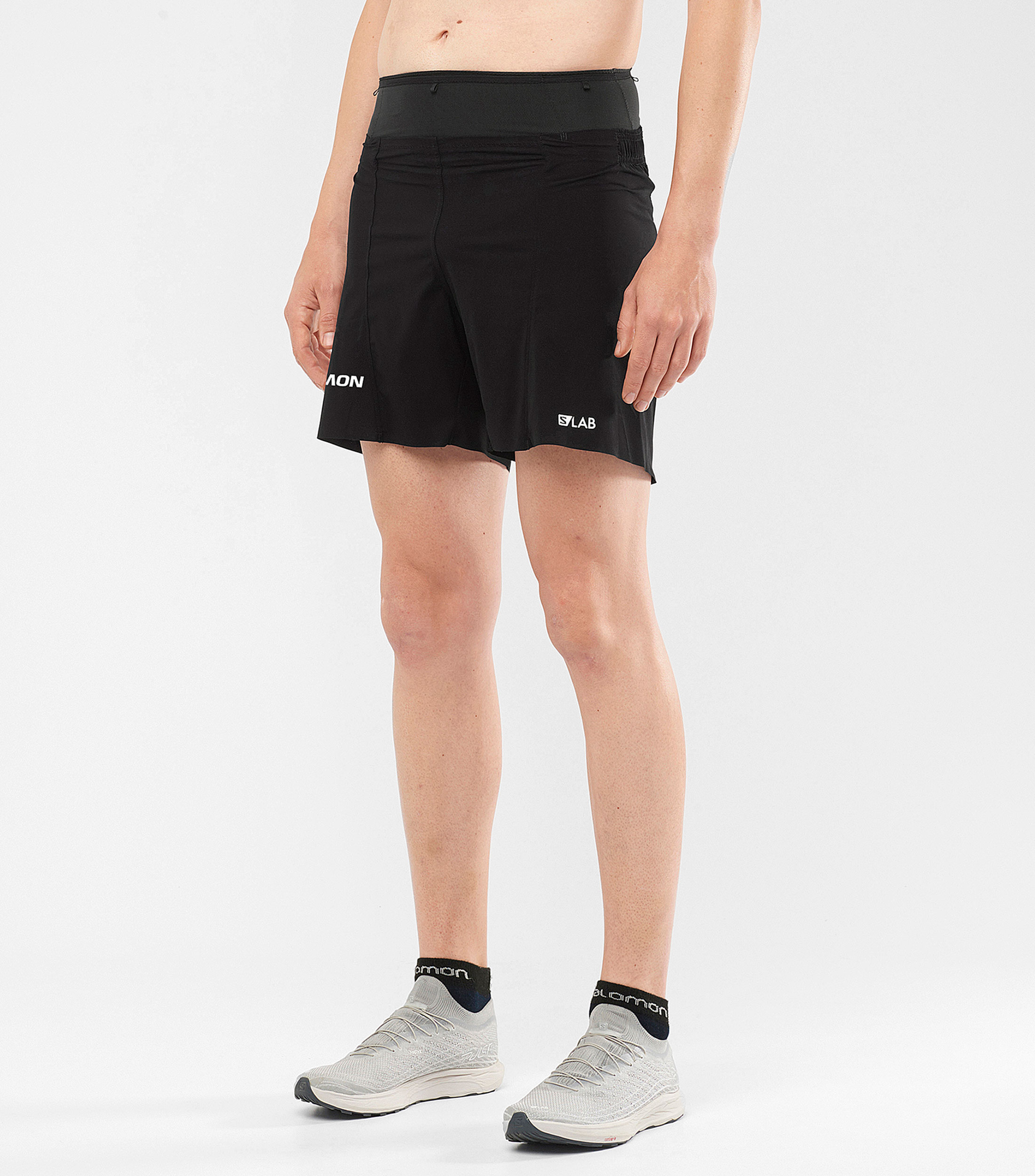 Short para correr liso Hombre