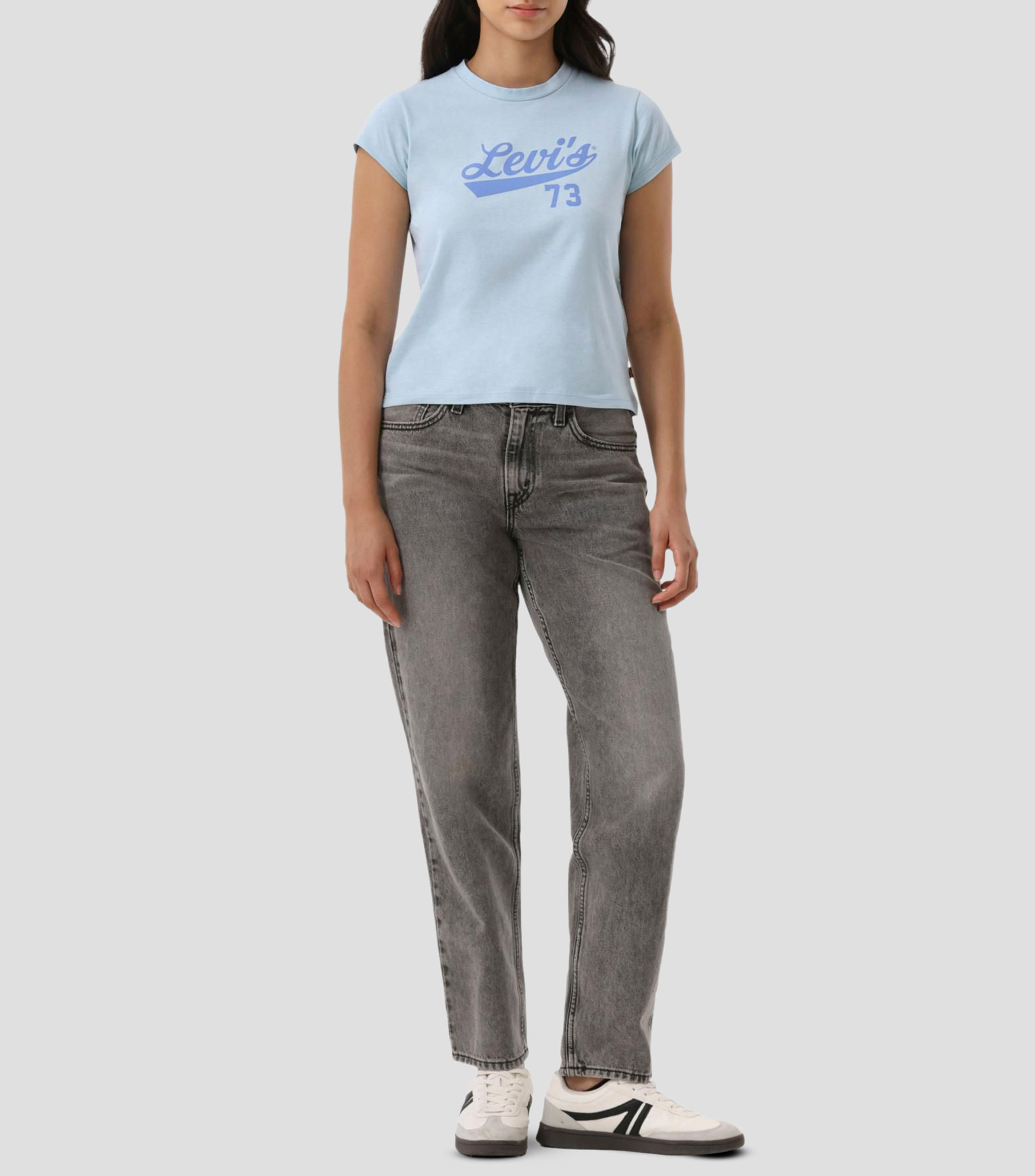Jeans de corte Amplio Mujer