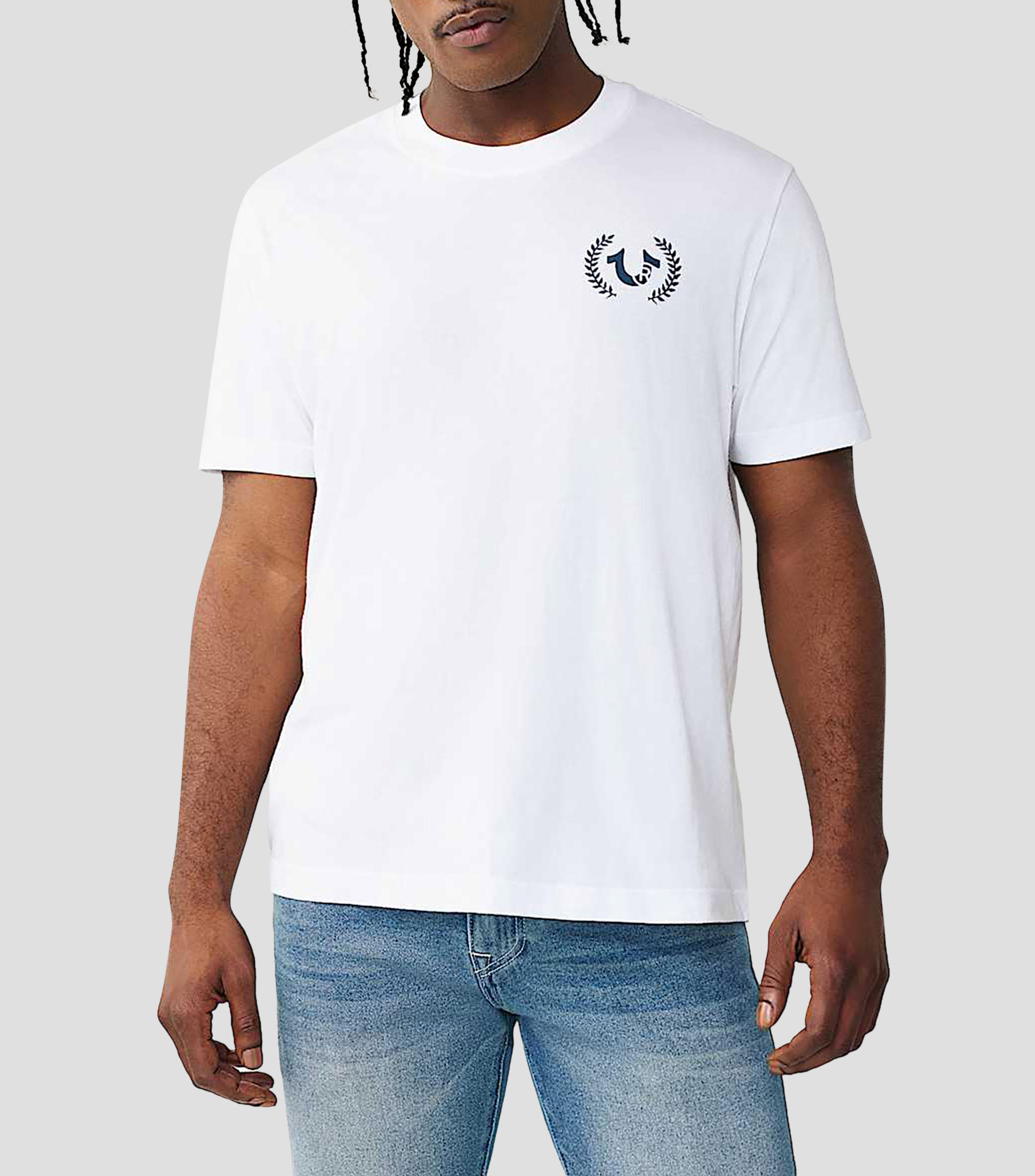 Playera cuello redondo manga corta lisa Hombre