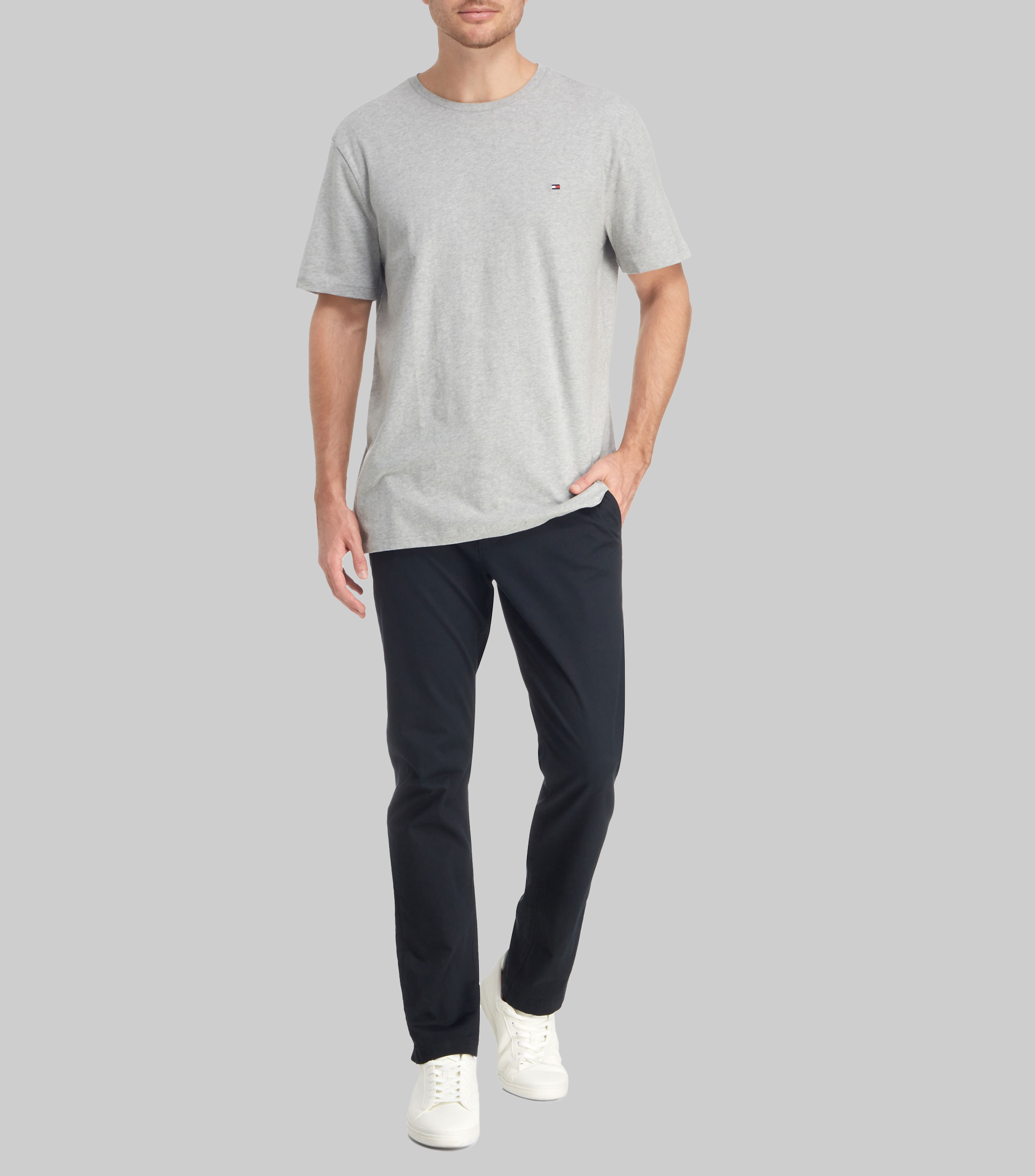 Playera de manga corta jaspeada Hombre